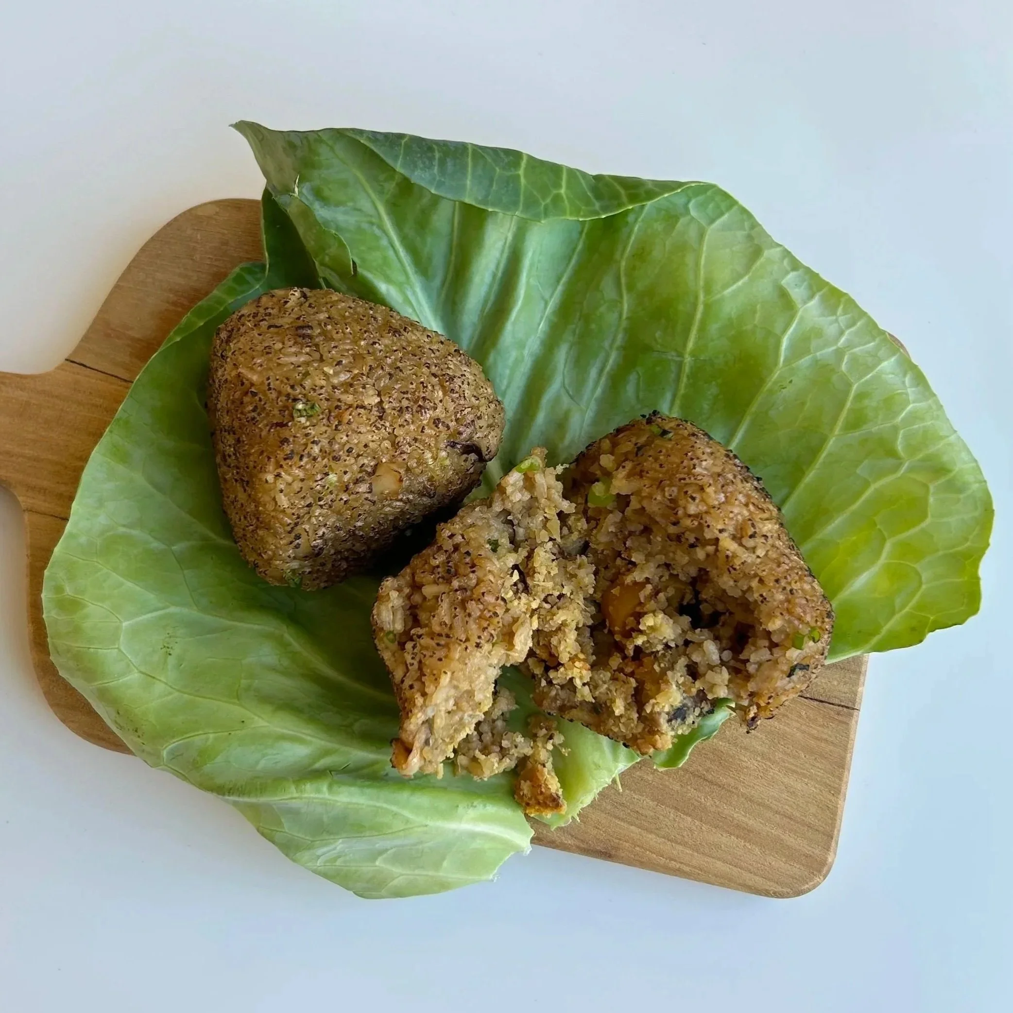 Zongzi style grilled riceball