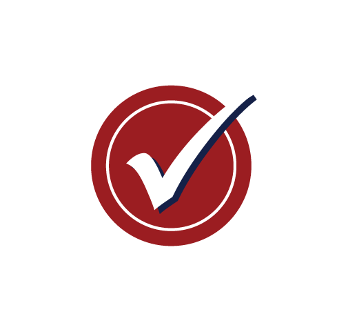 Red circular badge with a white checkmark inside, indicating voting in an election George Bray for McCracken County Judge Executive Kentucky