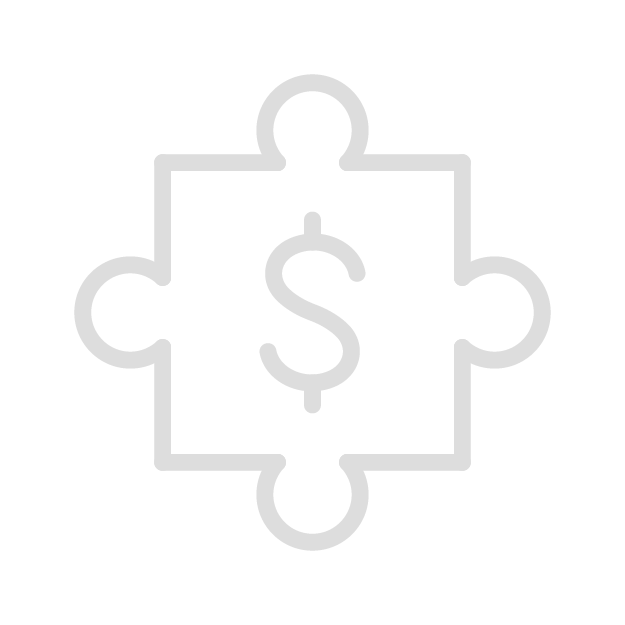 Puzzle piece with a dollar sign in the center, symbolizing economic growth and smart investments for the accomplishments of George Bray for McCracken County Judge Executive Kentucky