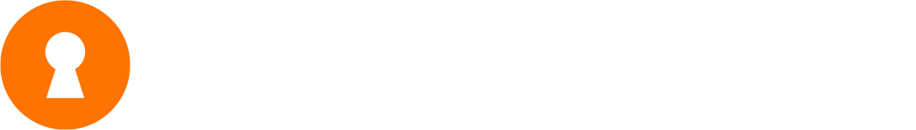 Keyhole logo in orange text on a white background