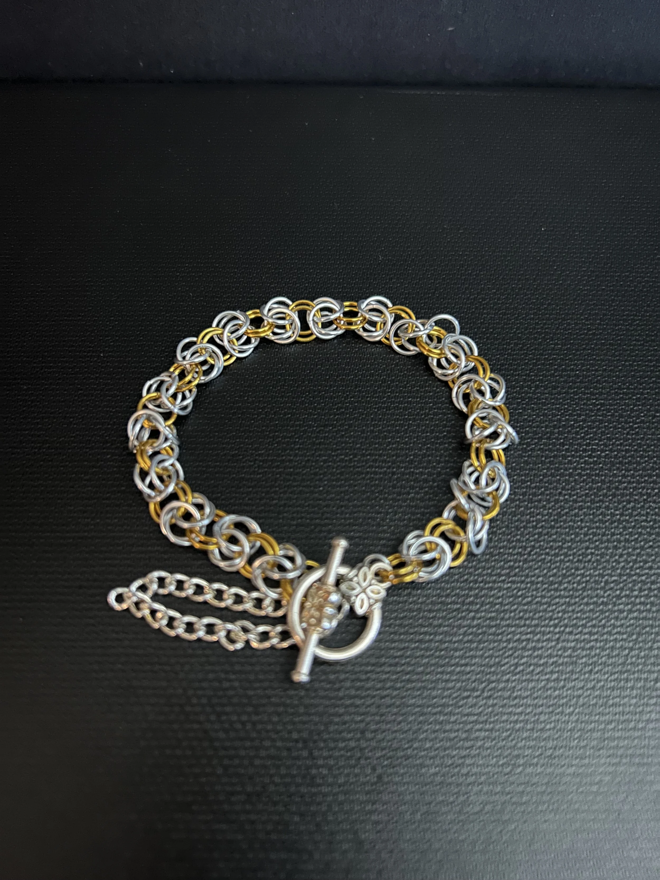 Silvergold Weave Bracelet