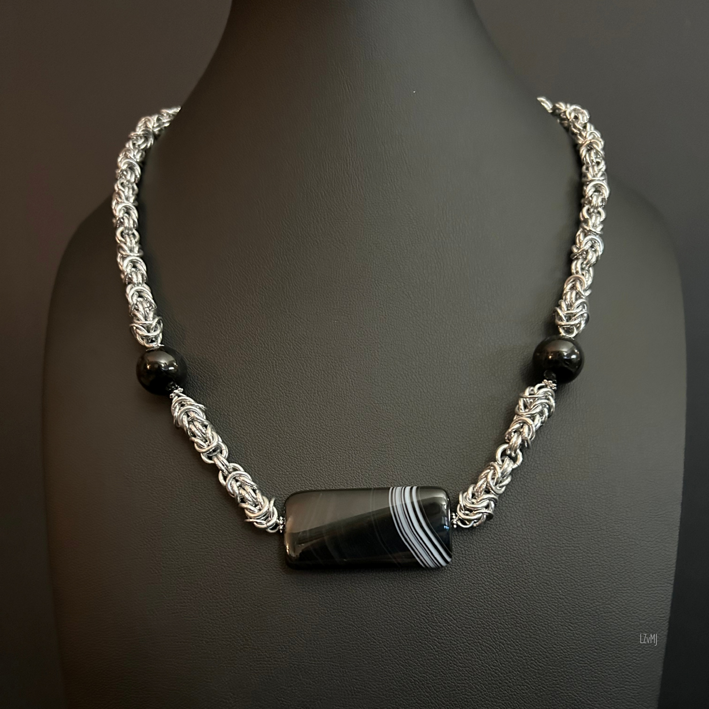 Silver Strata Necklace