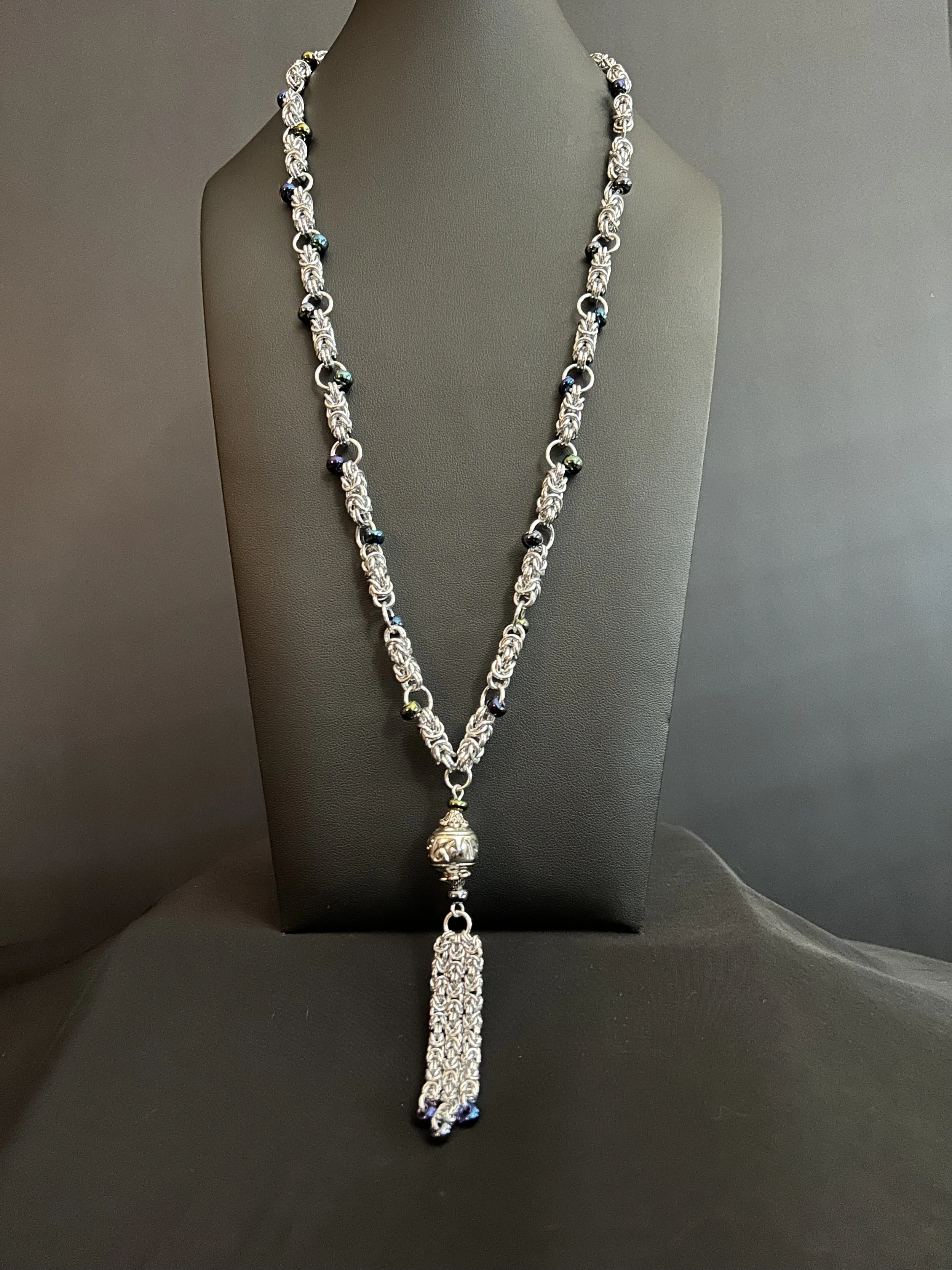 Midnight Tassel Necklace