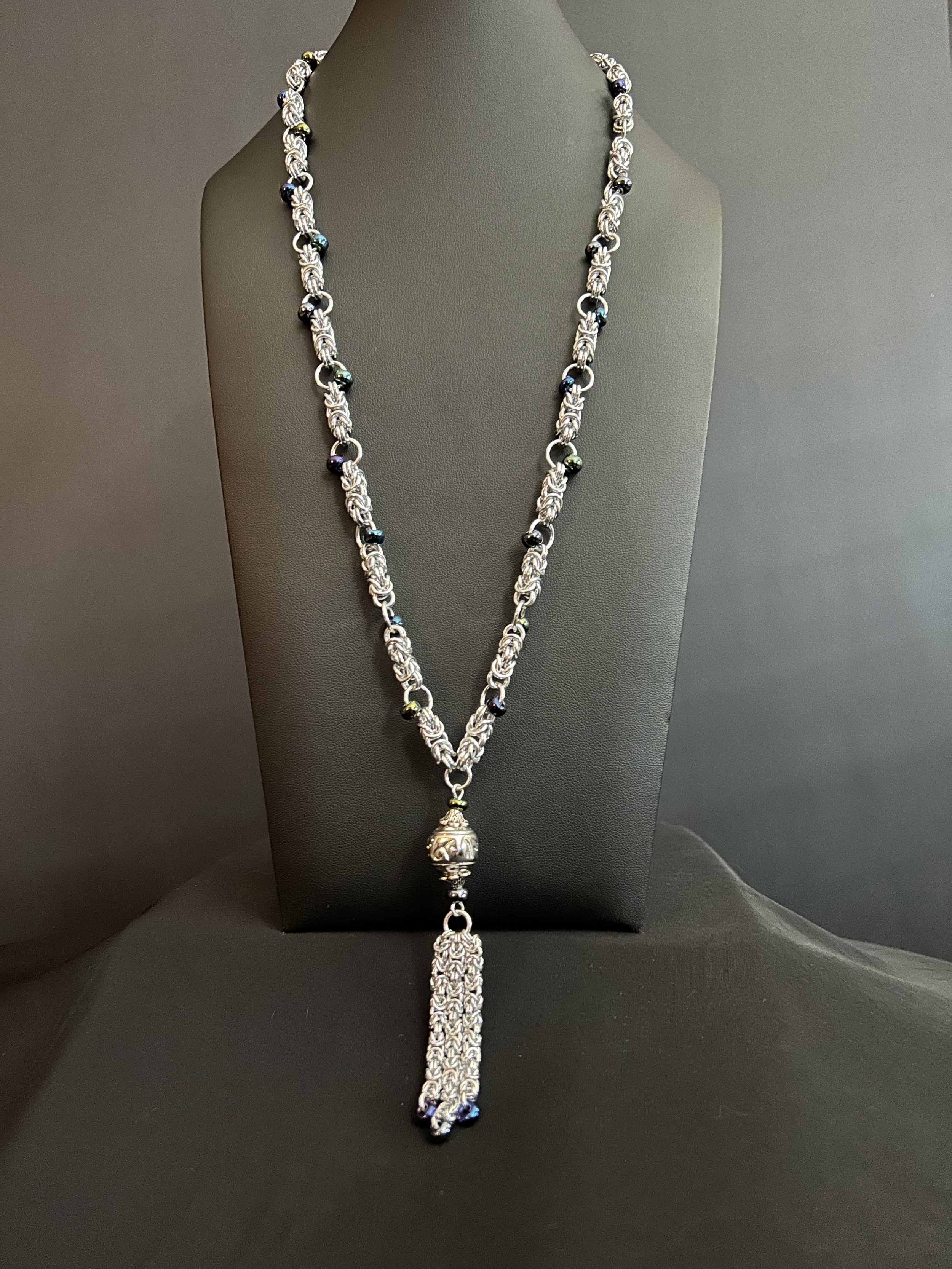 Midnight Tassel Necklace