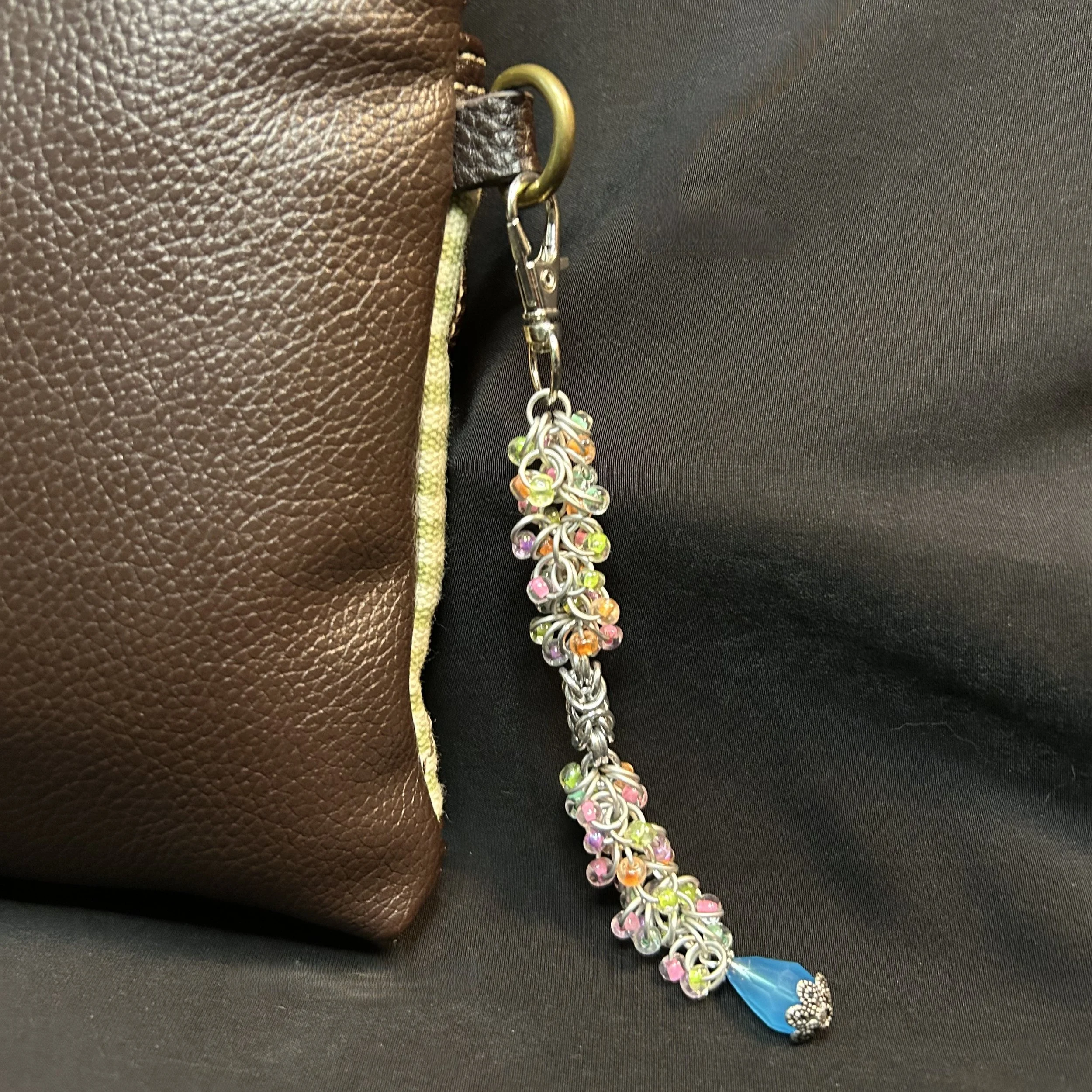 Pastel Drop Shaggy Byzantine Purse Charm