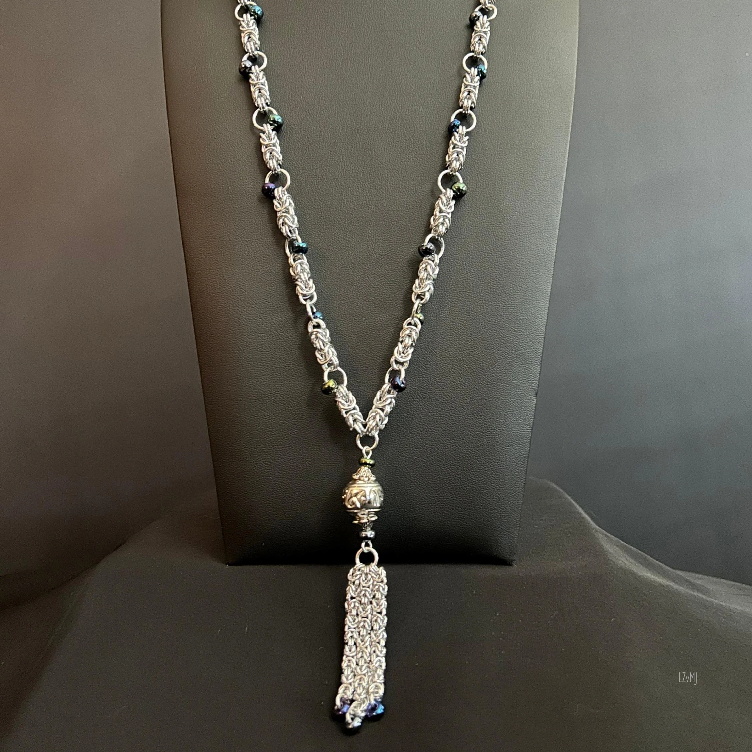Midnight Tassel Necklace