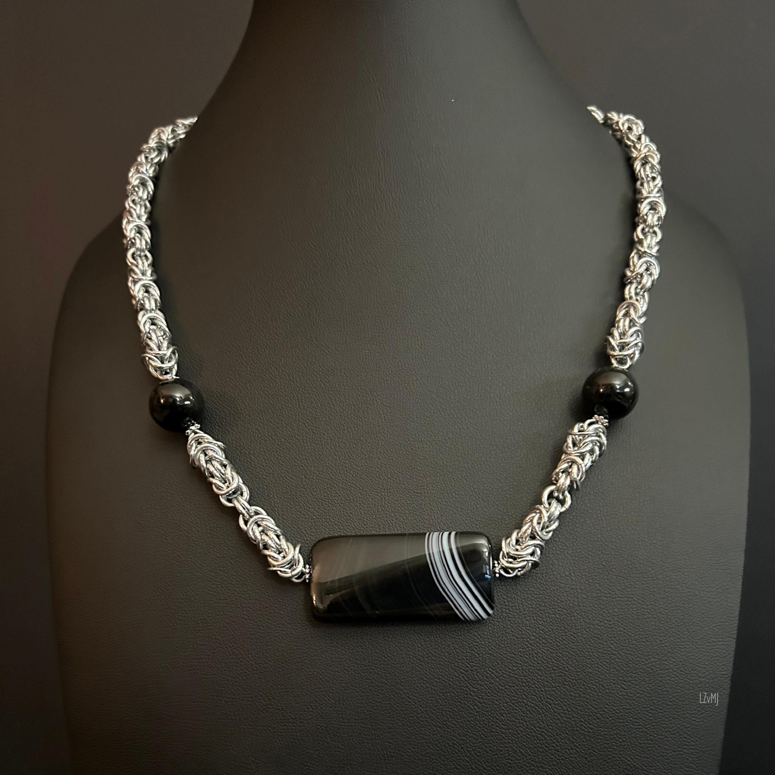 Silver Strata Necklace