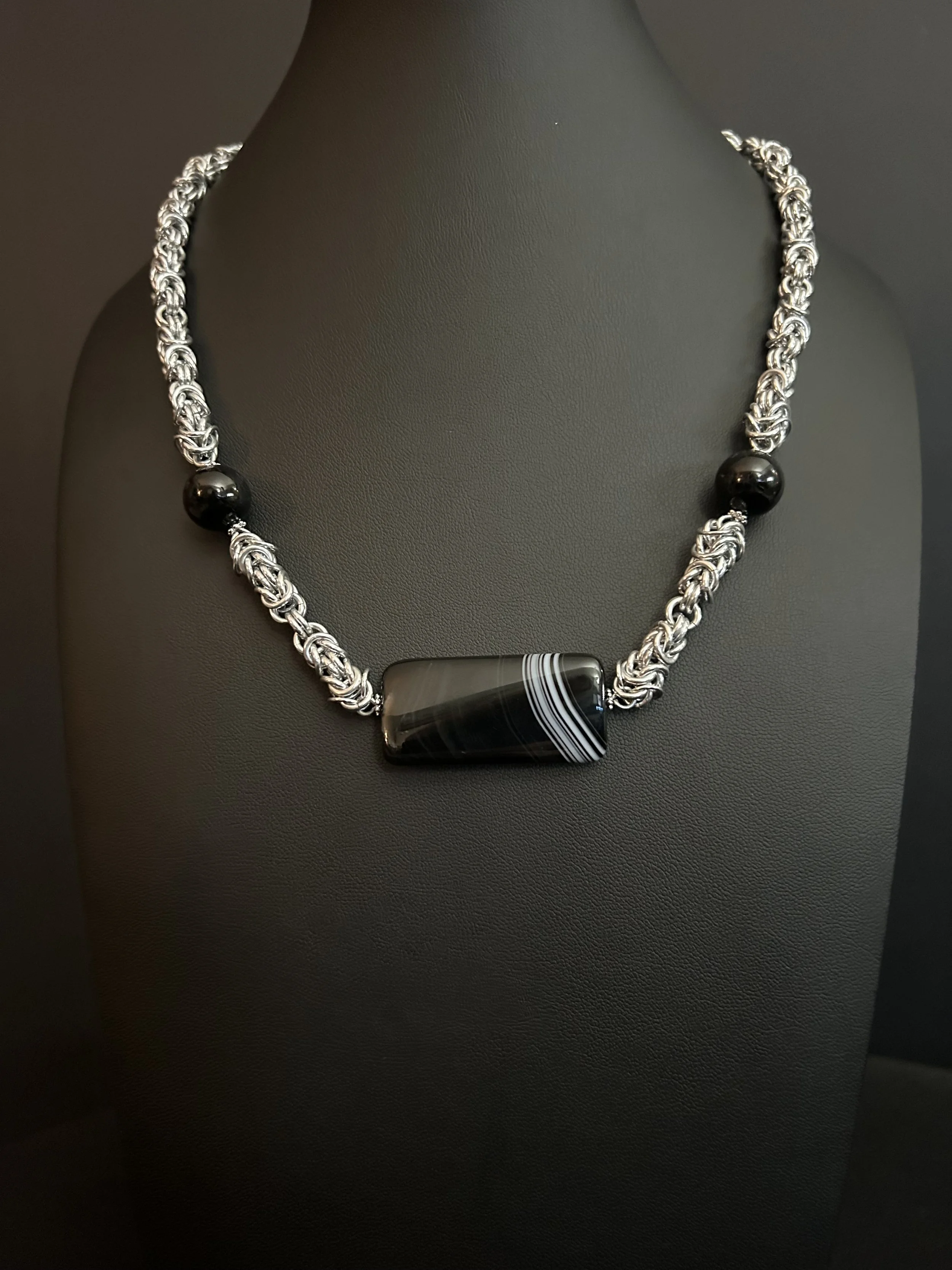 Silver Strata Necklace