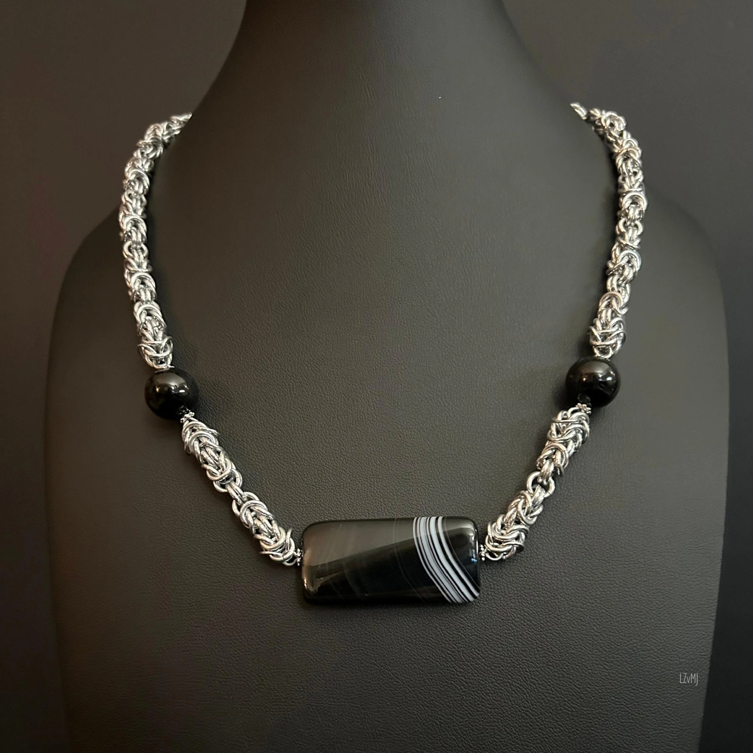 Silver Strata Necklace