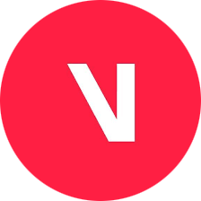 Red circular icon with a white letter 'V' in the center.