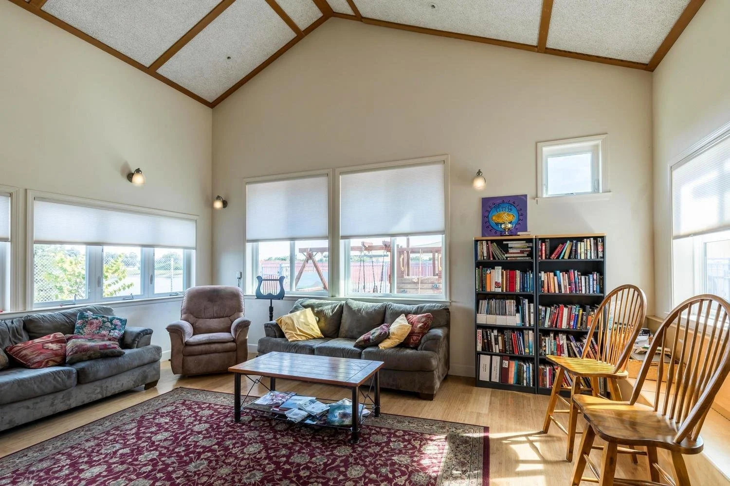A comfortable place to sit, read, and take a quiet moment.