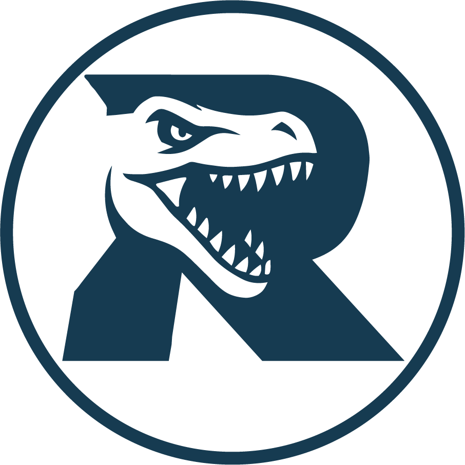 Icon of a T-Rex dinosaur inside a circle.