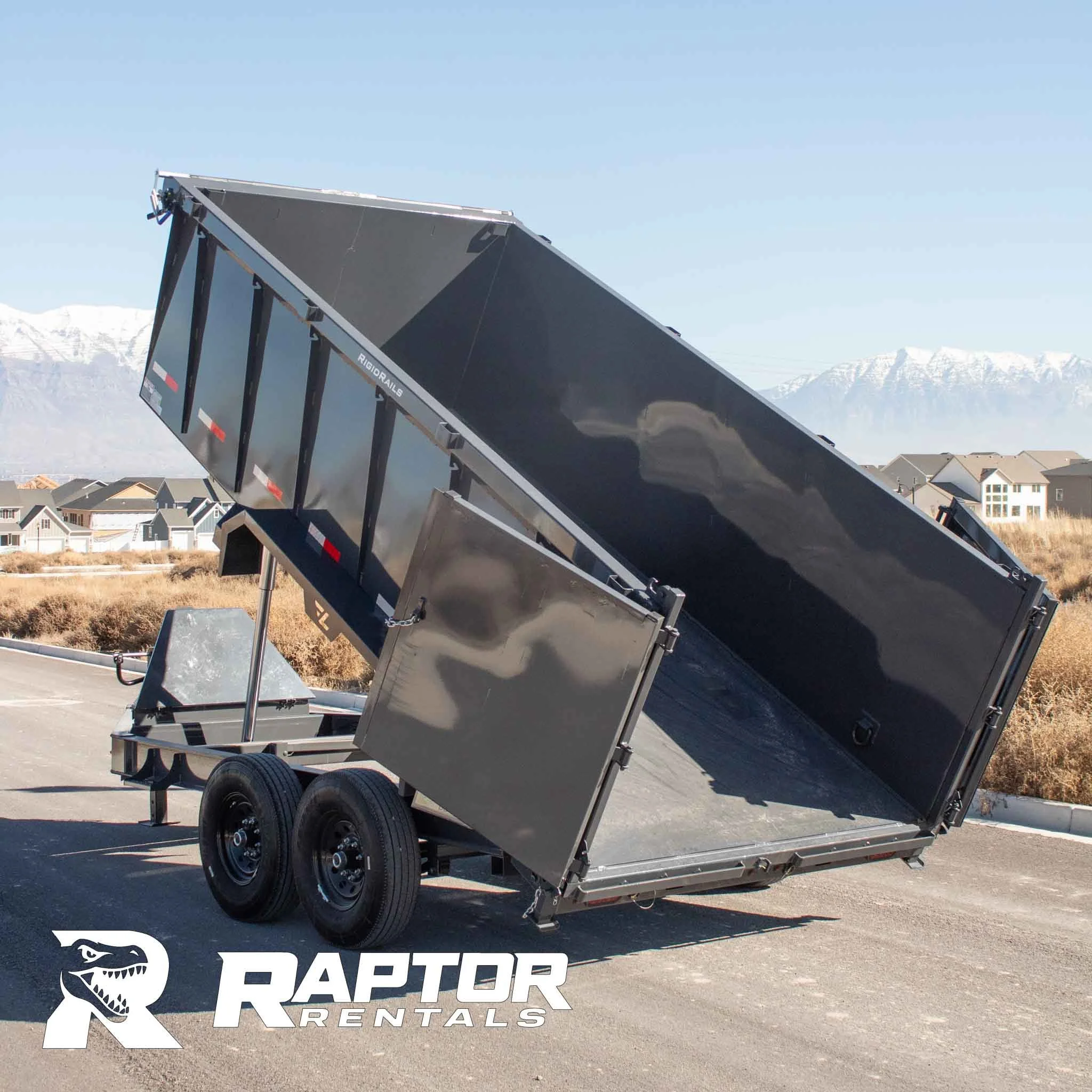 7X14 Dump Trailer w/ 4ft sides
