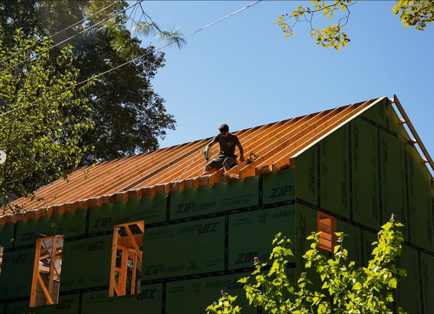 Limekiln roof framing