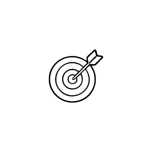 A target with an arrow hitting the bullseye.