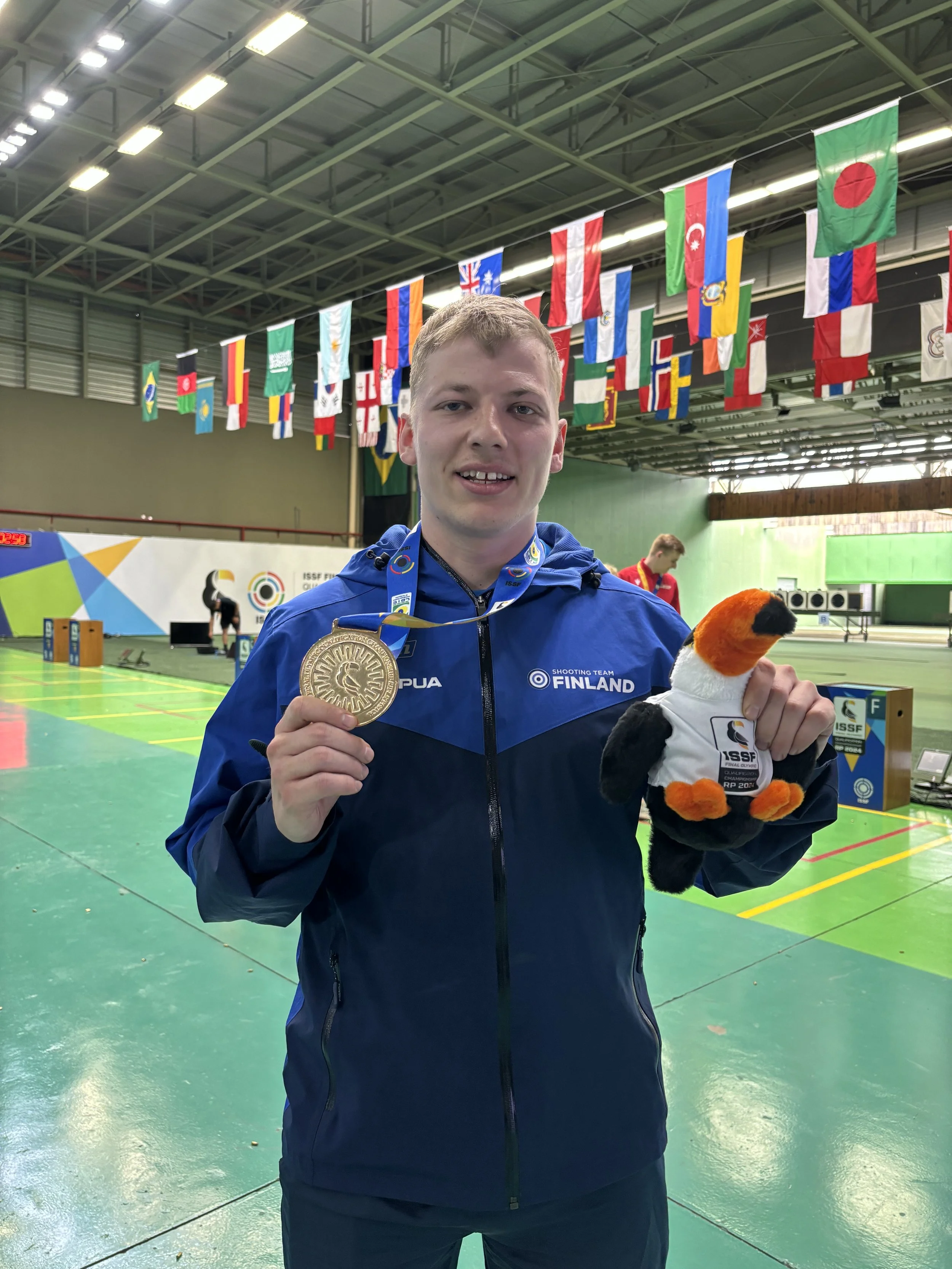 Iloinen Aleksi Leppä voitettuaan Rion olympiakarsinnan
