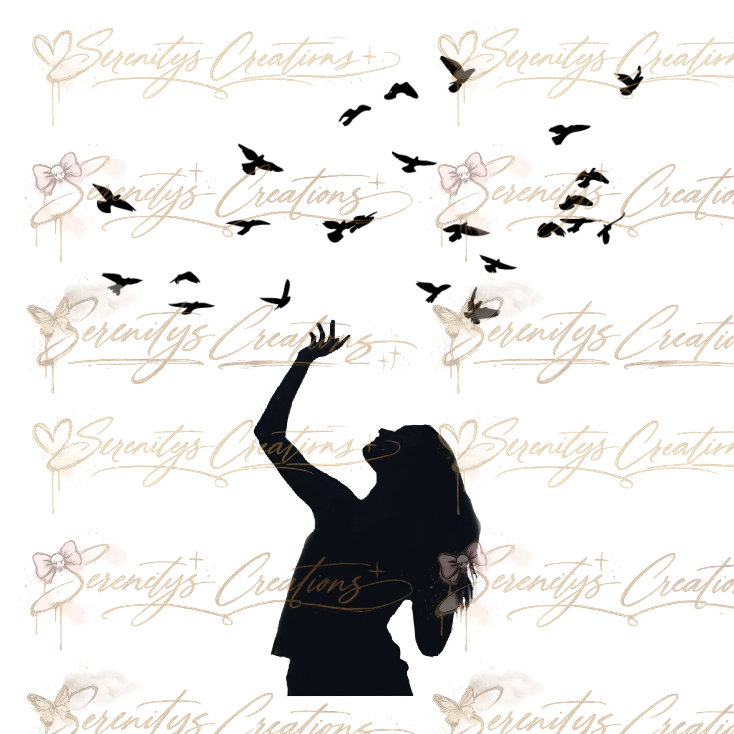 Girl Reaching For Birds
