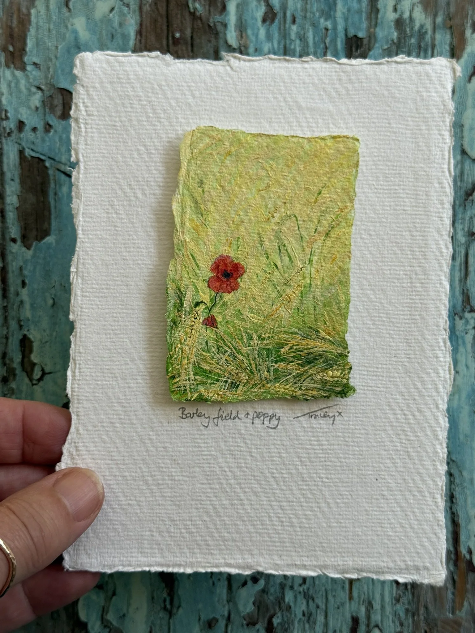 Barley Field and Poppy