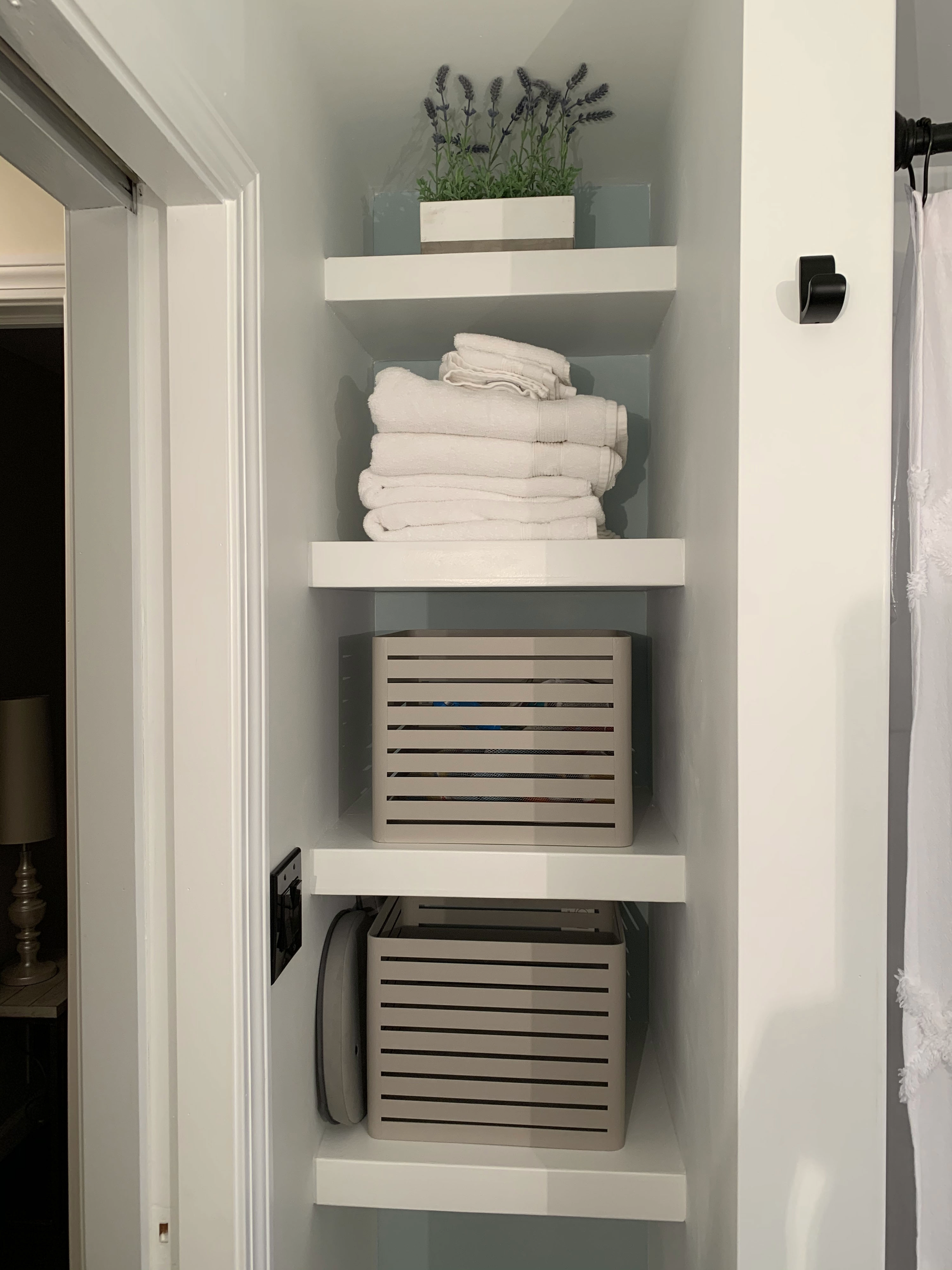 Floating Shelves Make Simple Space Savers