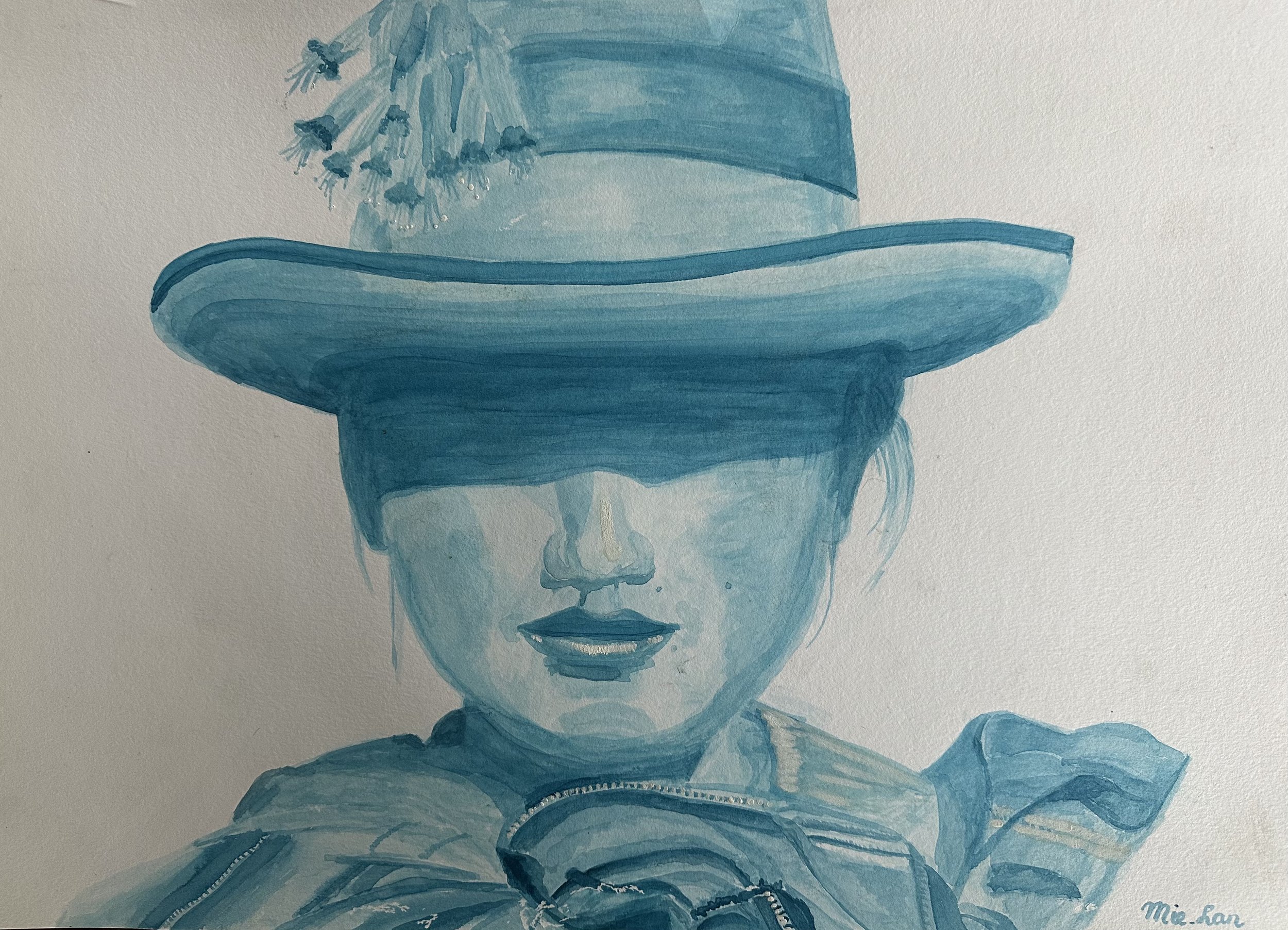 NAME: Peruvian Girl
DESCRIPTION: This artwork is more than just a visual delight; it's a window into a world of rich heritage and heartfelt emotion. It celebrates the spirit and grace of the Peruvian people, portraying the captivating allure of a you