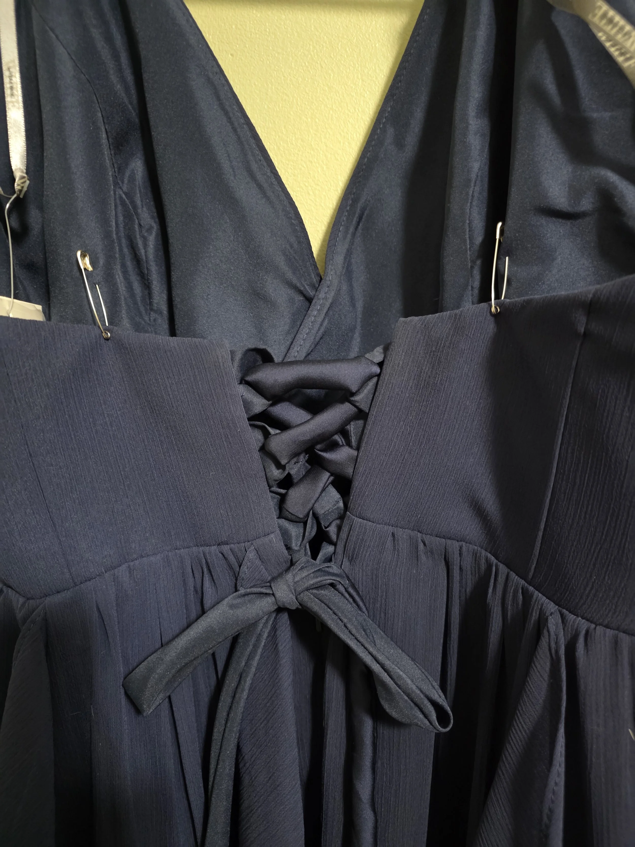 Lace up back to let out a dress