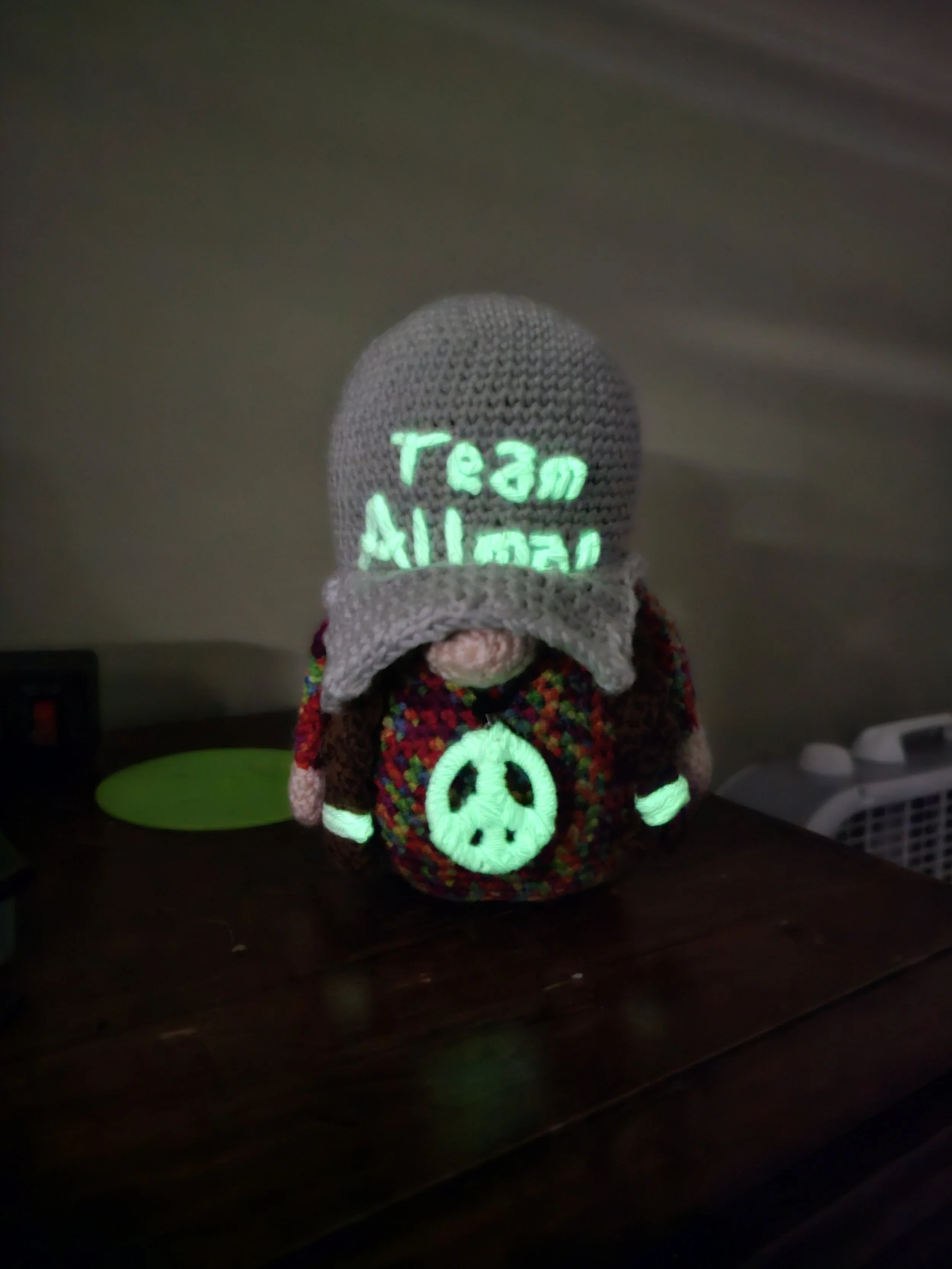 Personalized crochet gnome
