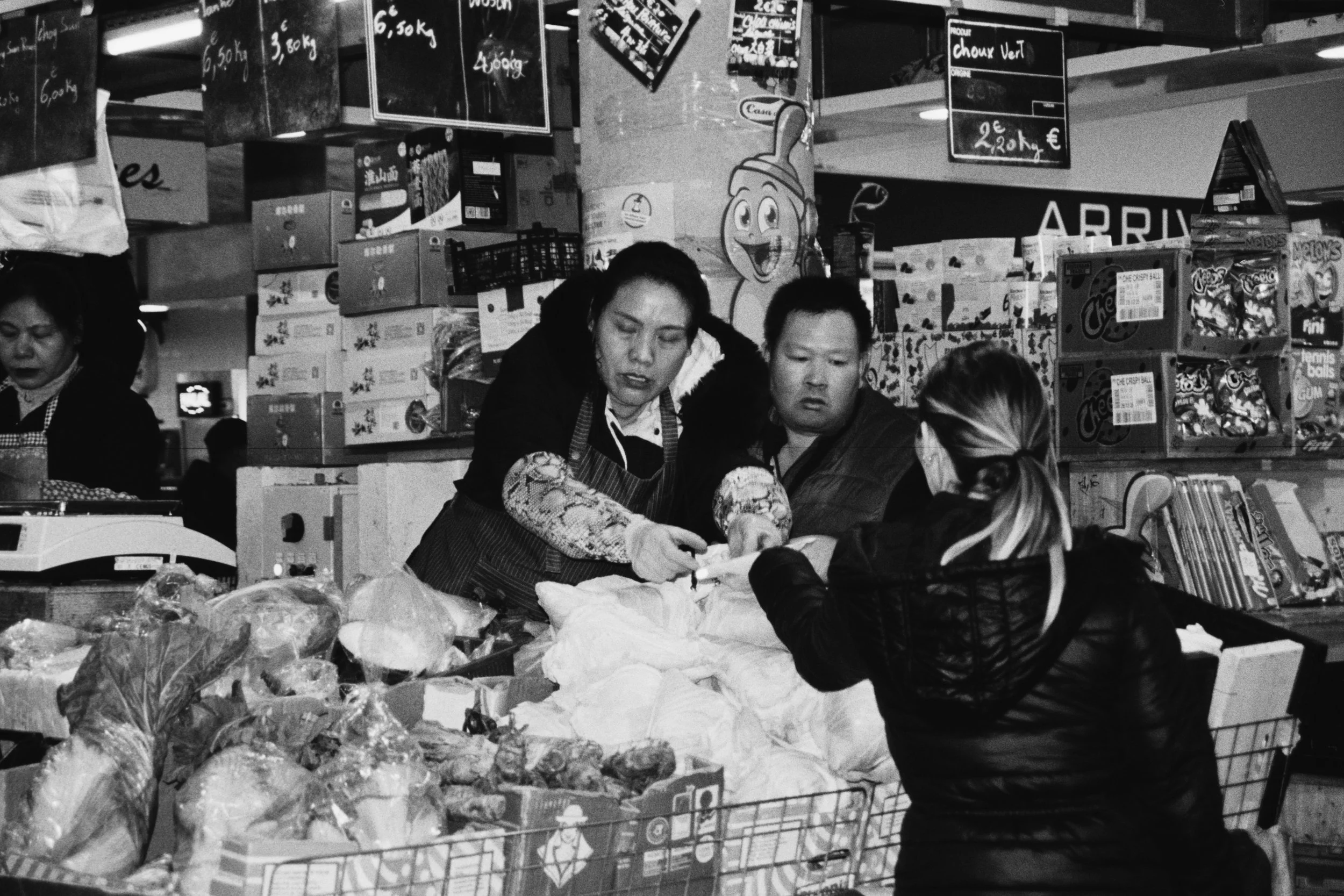 An Asian-run stall. La Courneuve, 31012026.