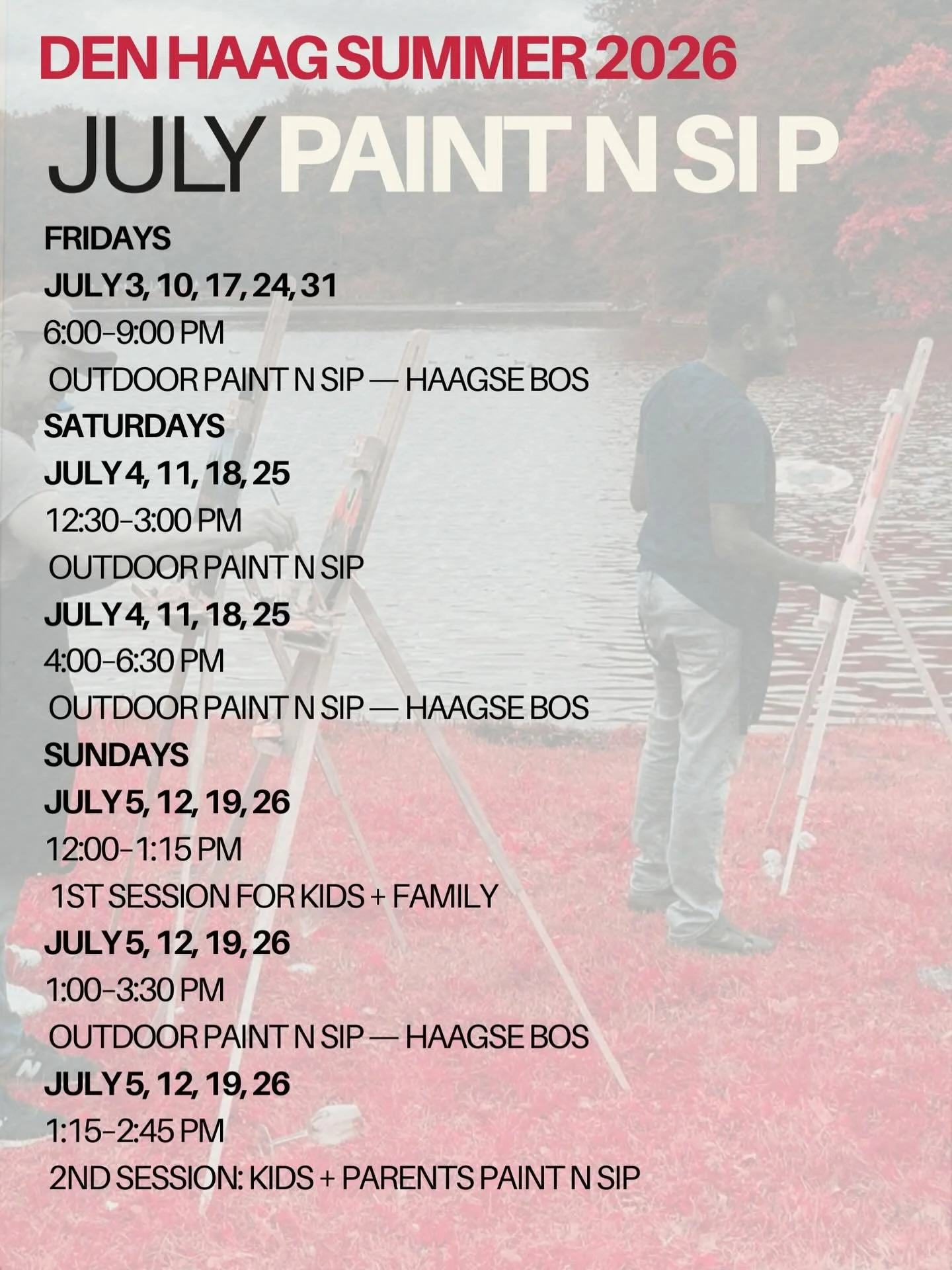 July 

Limited summer spots available
Book your Paint &amp; Sip or Kids &amp; Family session through the link.
Reserve your spot here:
https://katie-houser.reservio.com/booking