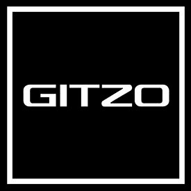 GITZO logo on a black background with a white border.