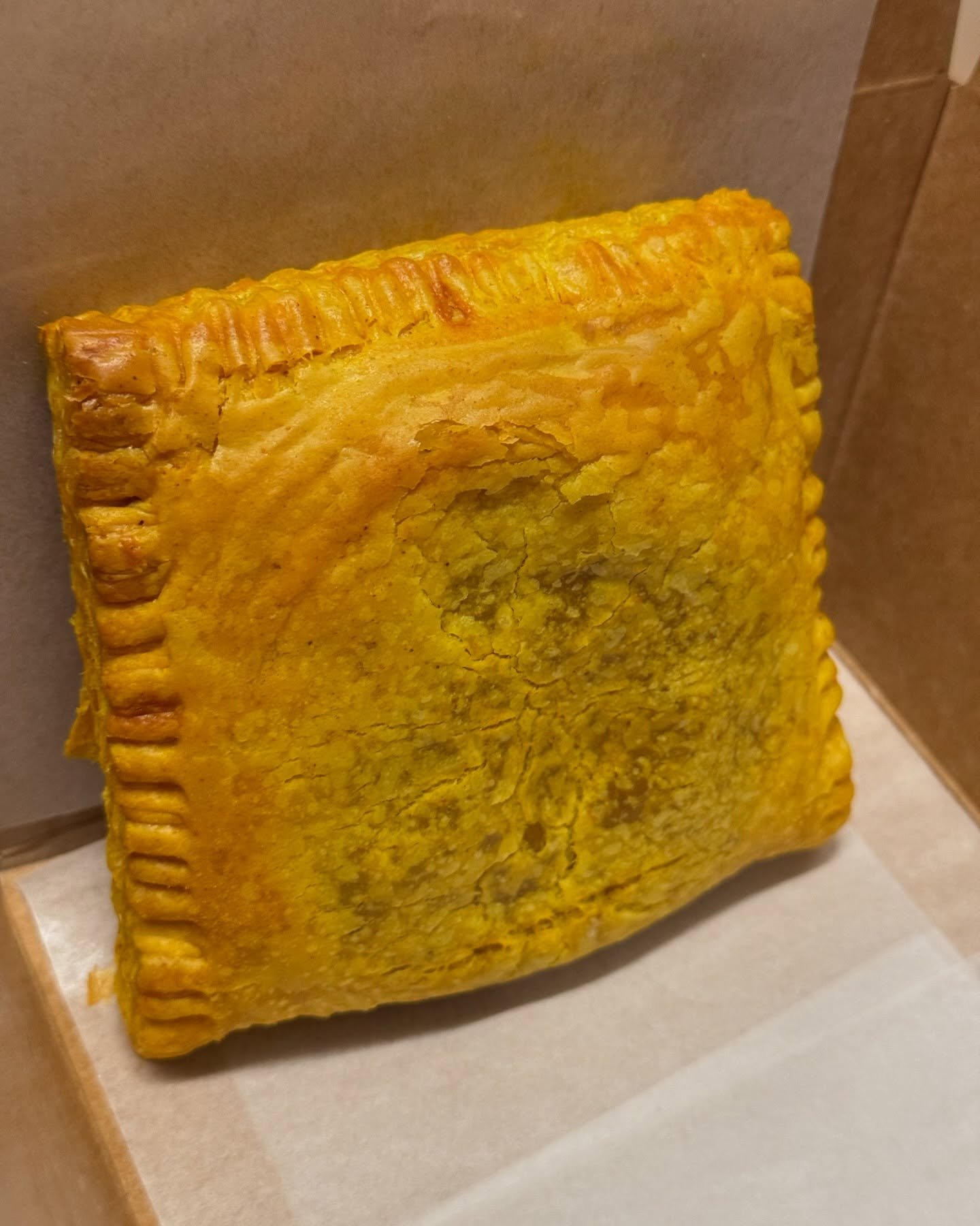 Delicious hand crafted Jamaican patties available for take out and delivery from 749 Metropolitan Avenue, Brooklyn, NY