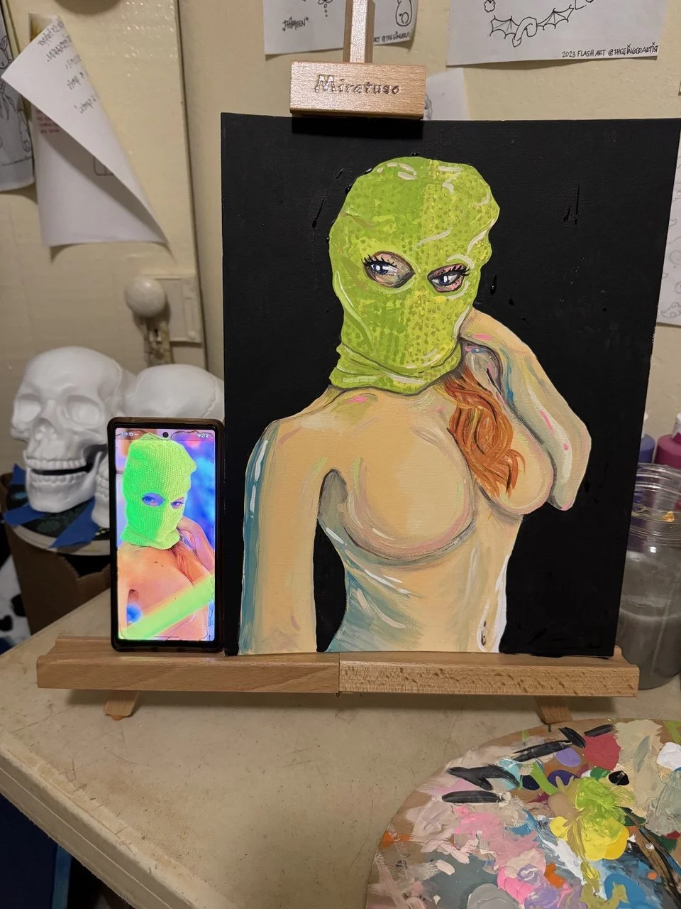 Selfie inspired art