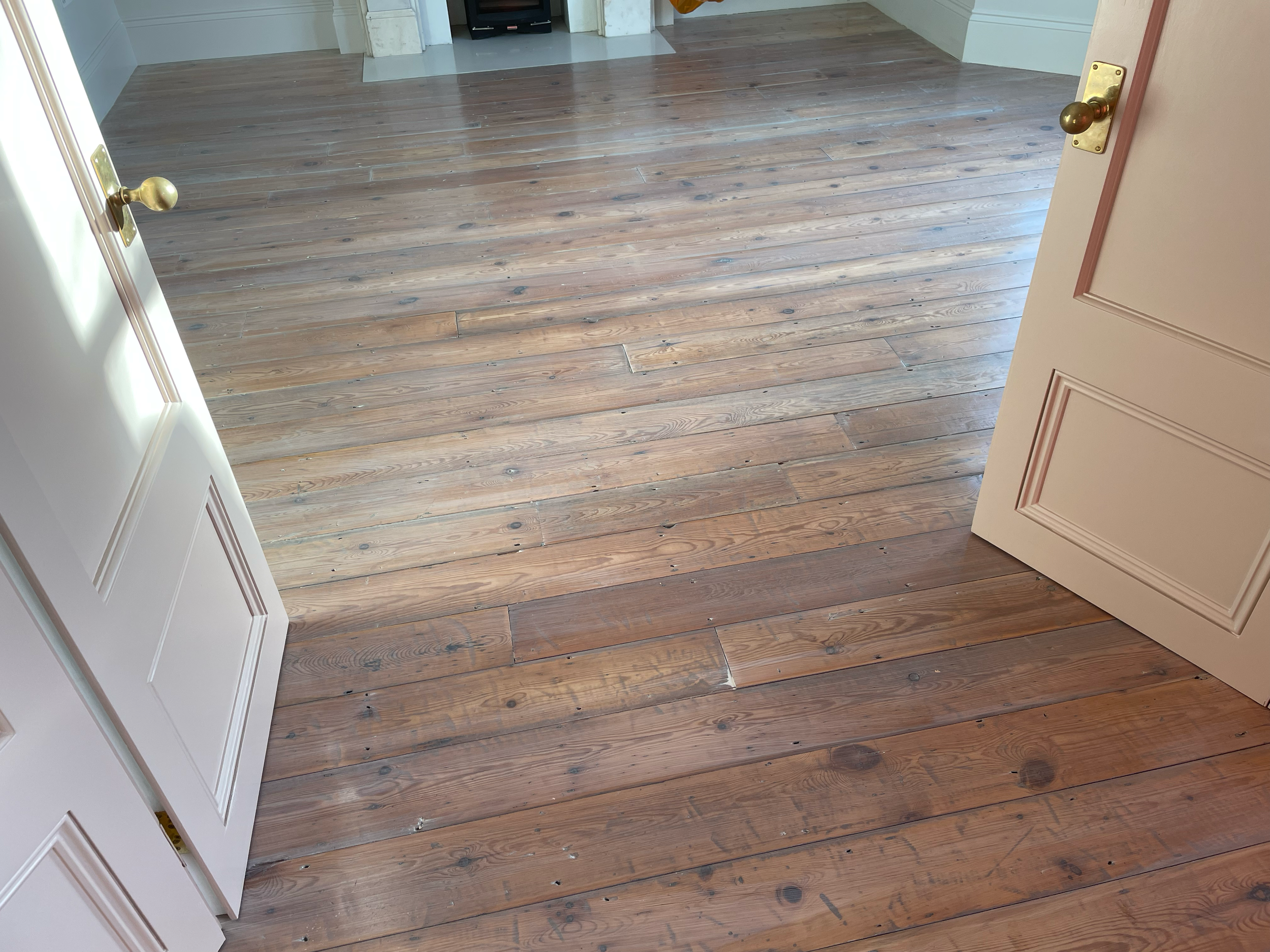 Original pine restoration, Chiswick.