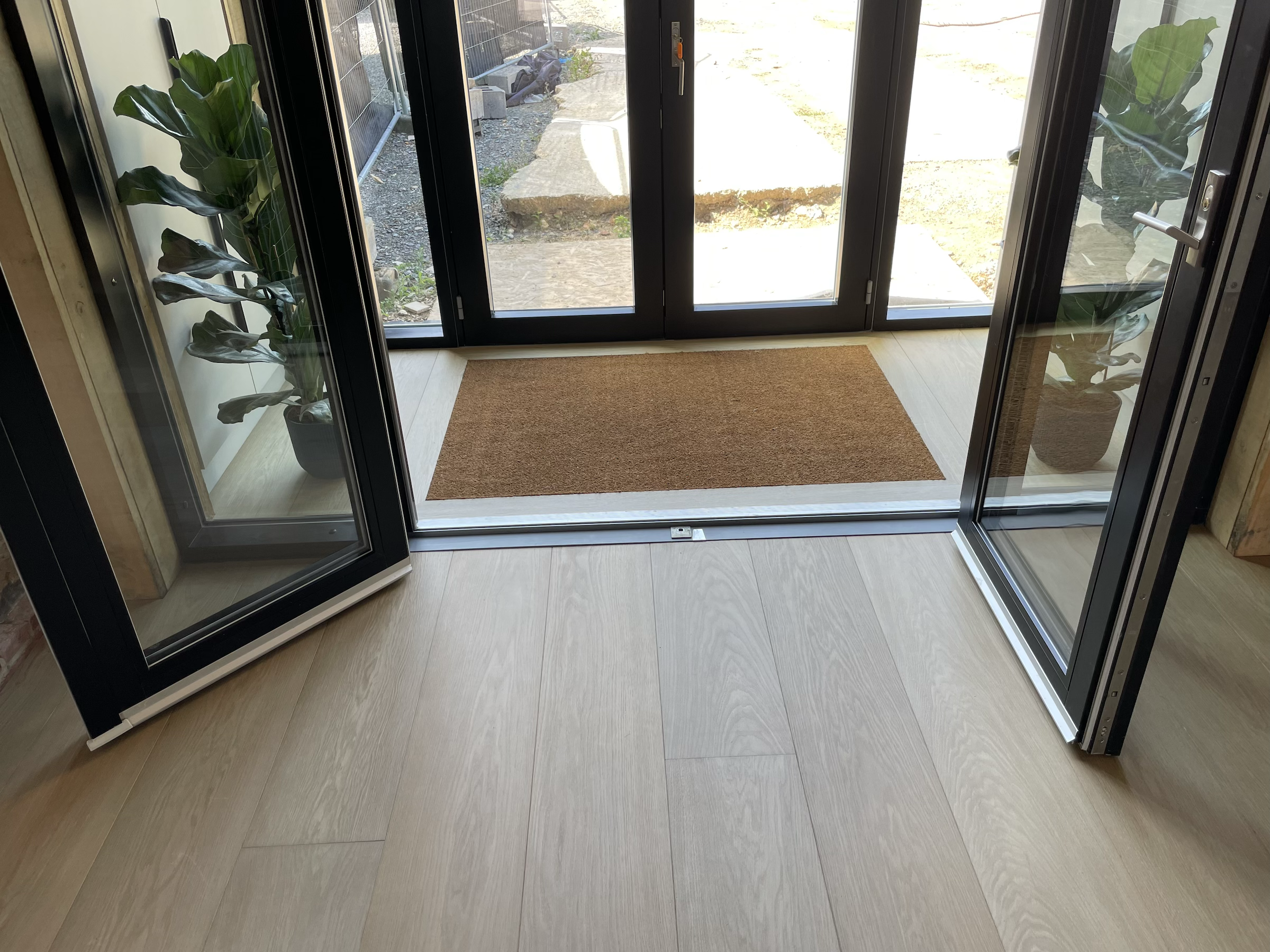 Recessed coir matting. North London. 