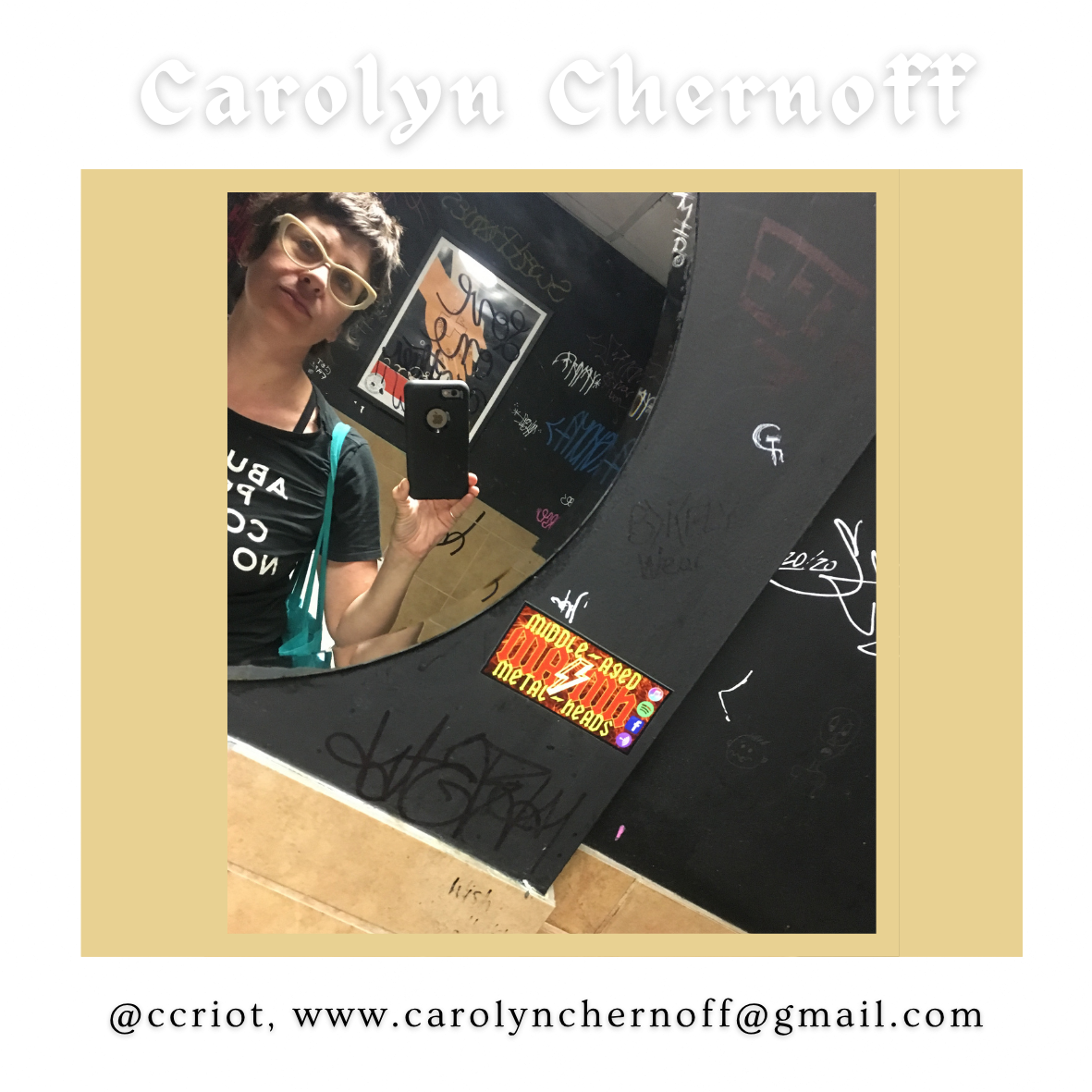 Carolyn Chernoff is an artist, educator, and cultural worker. She has worked as a performance artist, puppeteer, and professor, among other things. Mostly interested in ephemera and everyday culture, her preferred modalities are zines and stickers. A