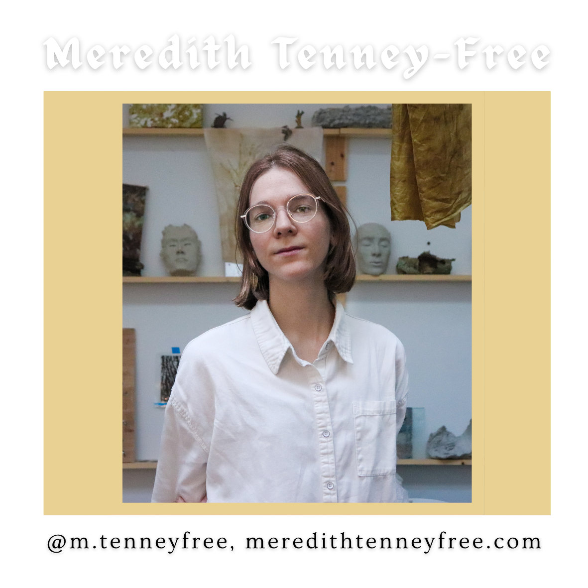 Meredith Tenney-Free (b.1996) is a painter, sculptor, and installation artist investigating grief through personal, communal, and ecological perspectives. She works with recycled paper, copper, carbon, found detritus, and foraged plant materials to c