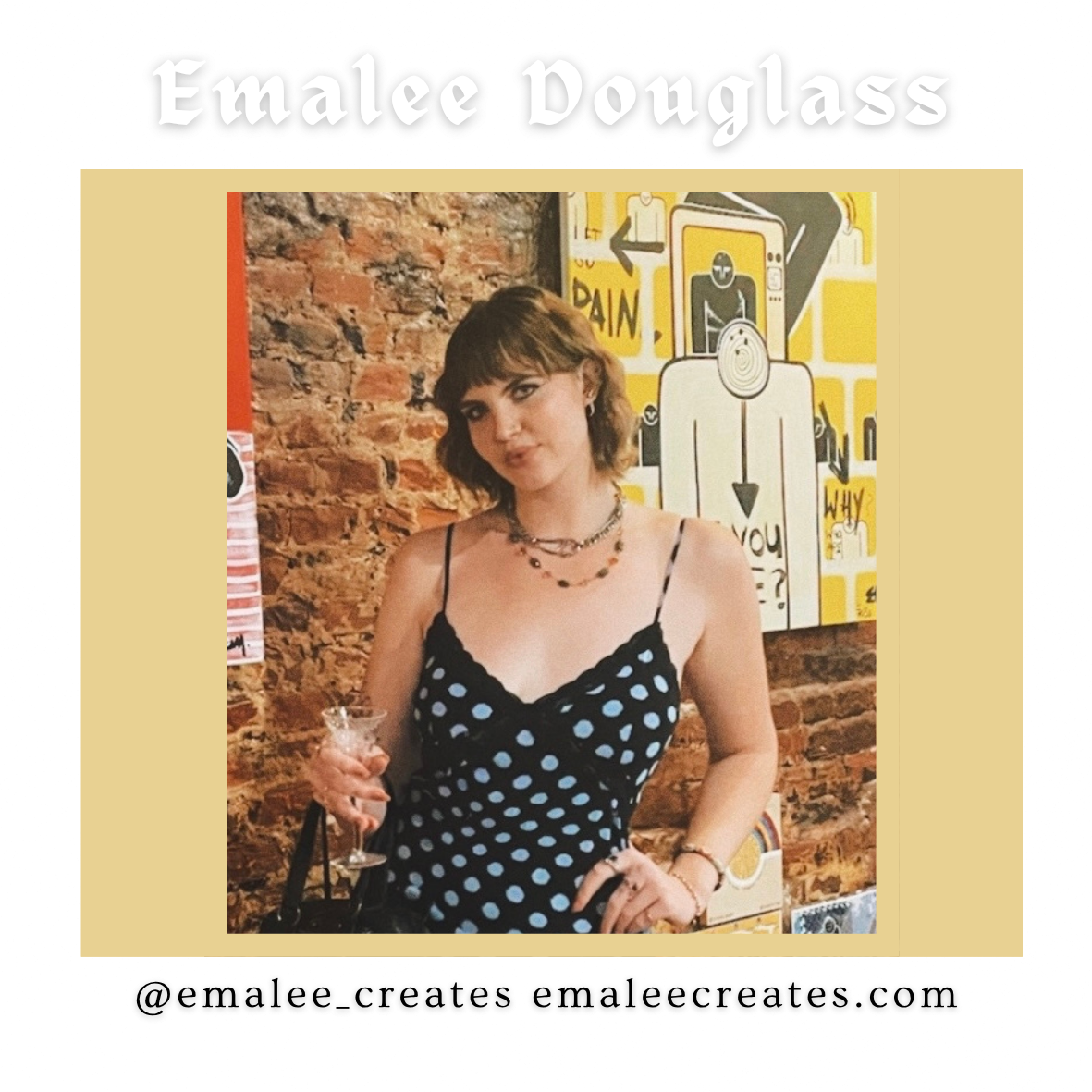 Emalee Douglass is an emerging artist based in Philadelphia. Drawing from personal life experiences, she works with painting and mixed media to create narrative works often aiming to bring beauty to dark places. Her work is driven by a desire to unde