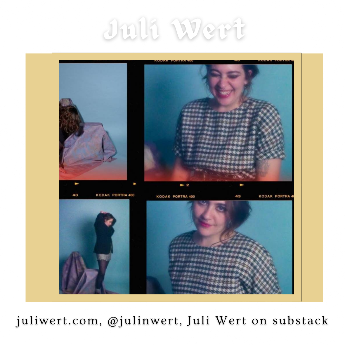 Juli Wert is a film-maker currently working in Philadelphia PA. She went to Montgomery County Community college and graduated with an Associates degree in Mass Media Production, went to Savannah College of Art and Design for a year and dropped out, a