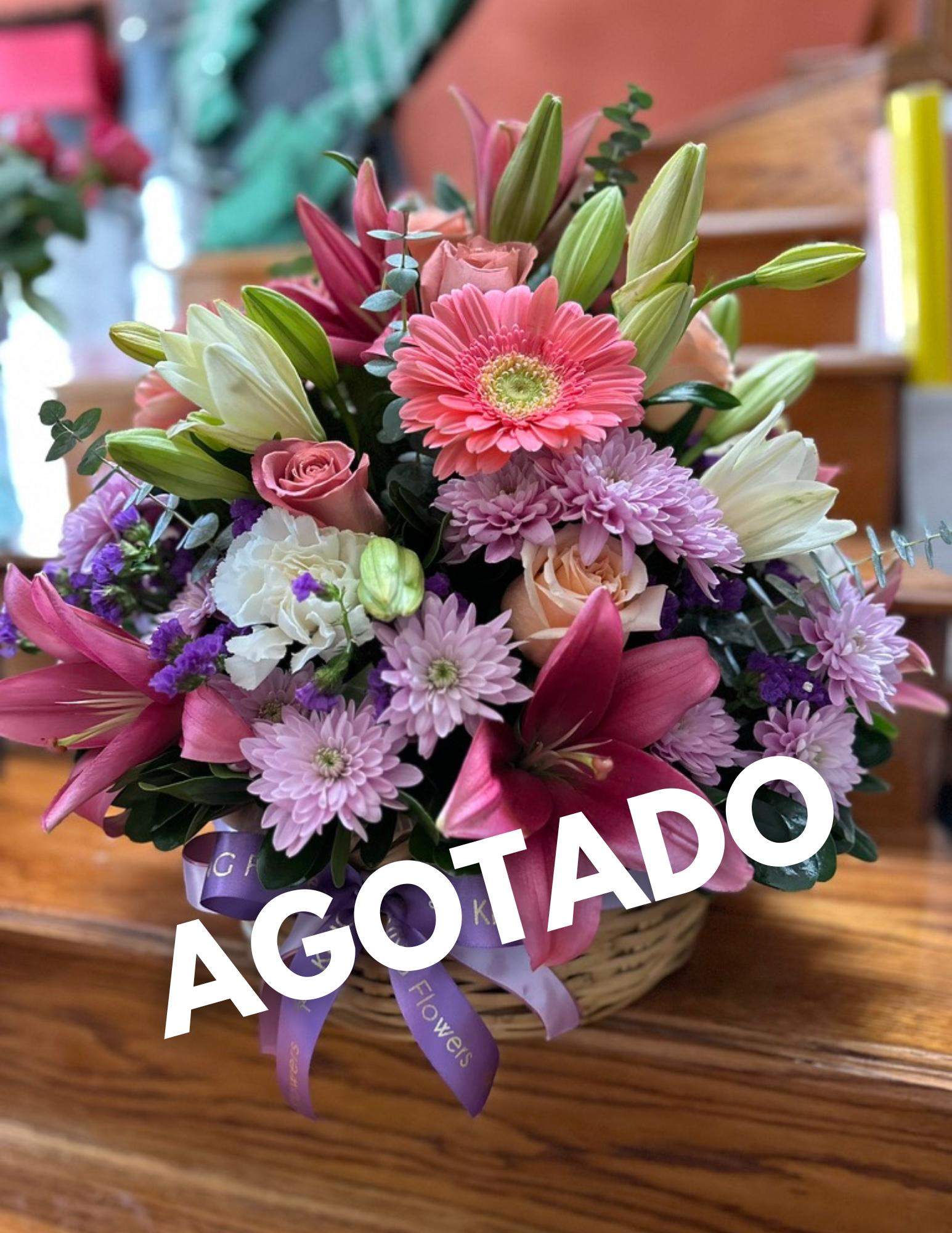 Canasta Floral sin Asa