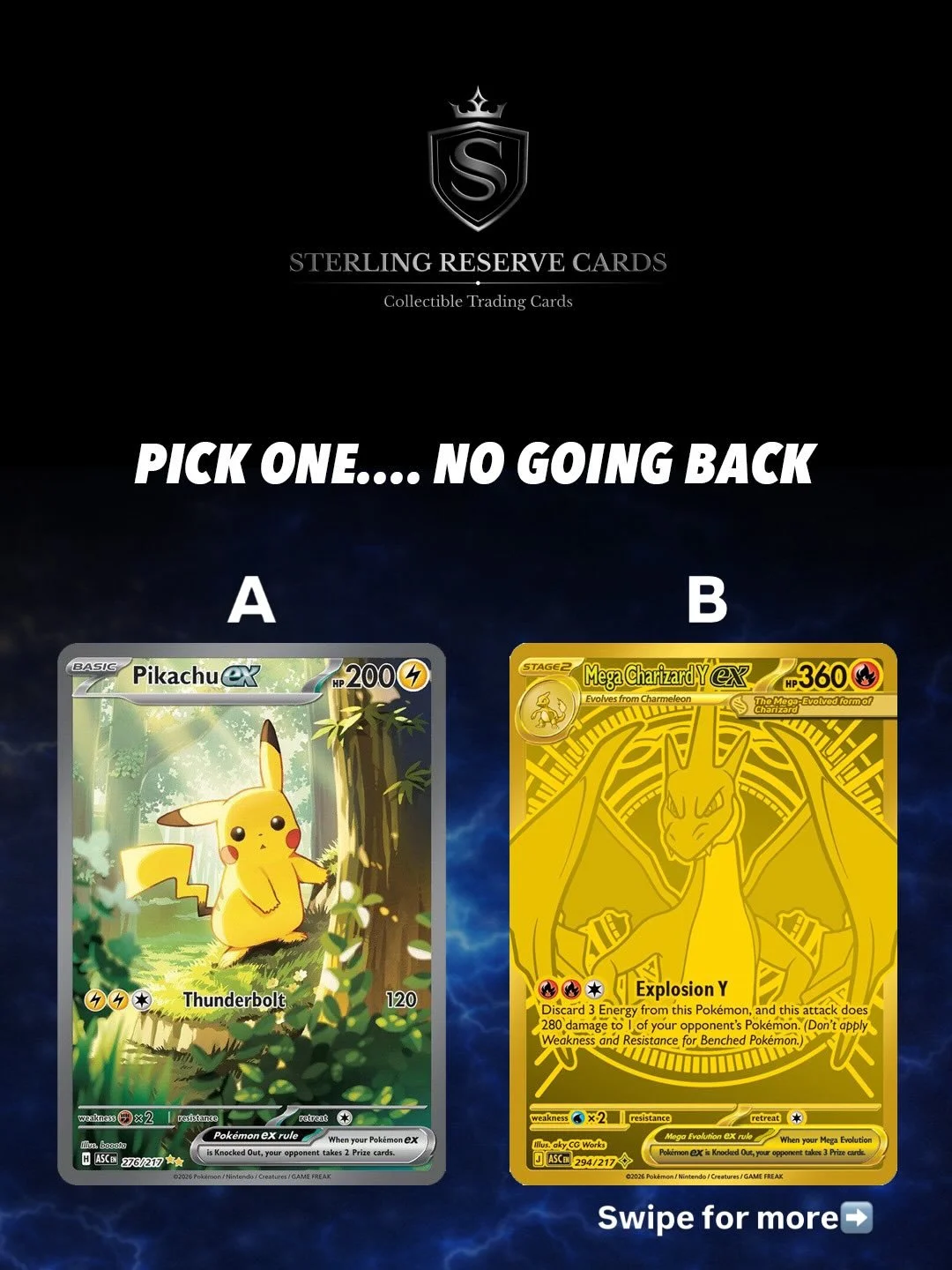 Pick ONE&hellip; no going back
Leave your answer in the comments!

#game #quiz #pokemoncard #fun #pokemon