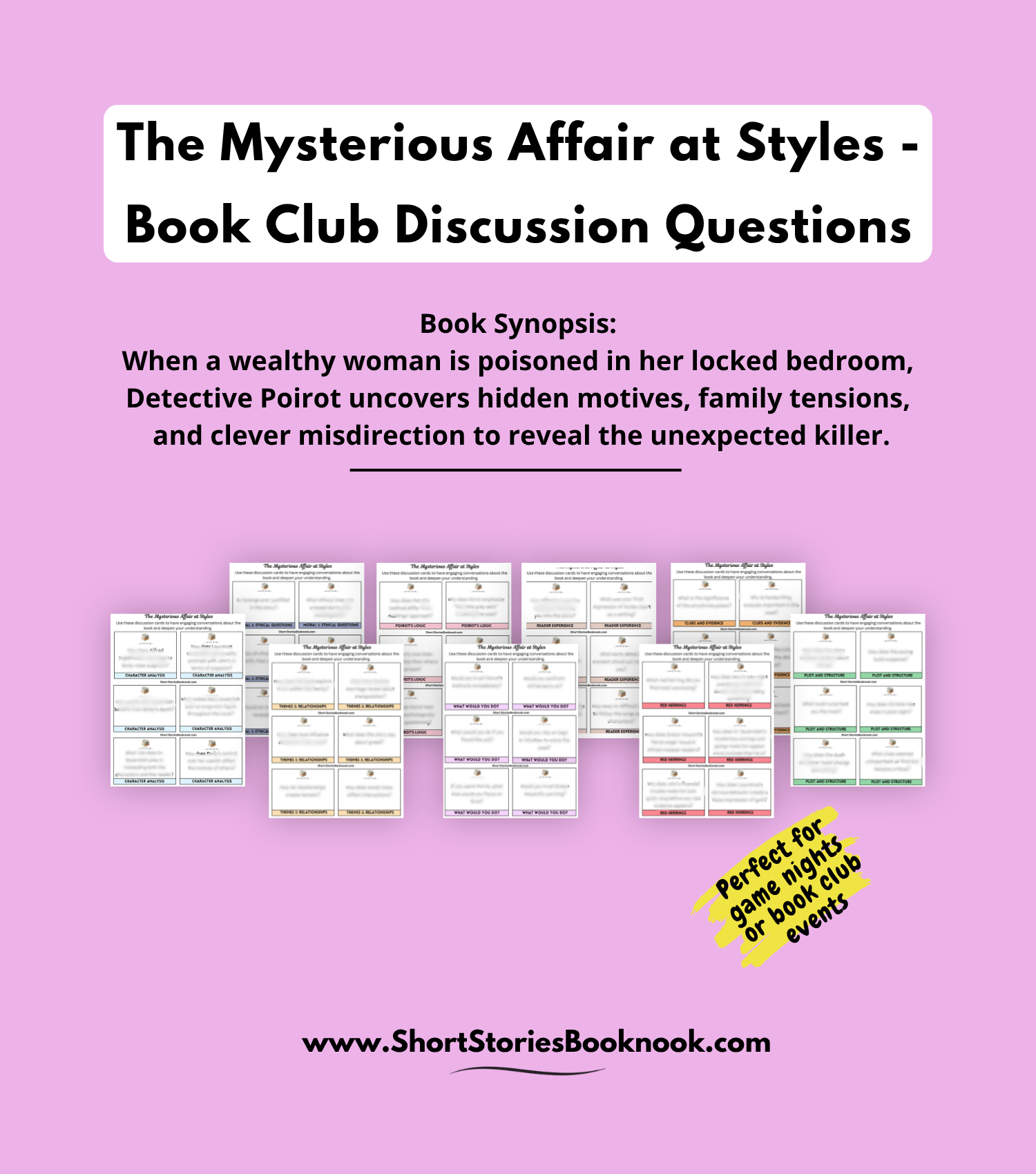 The Mysterious Affair at Styles - Book Club Discussion Questions