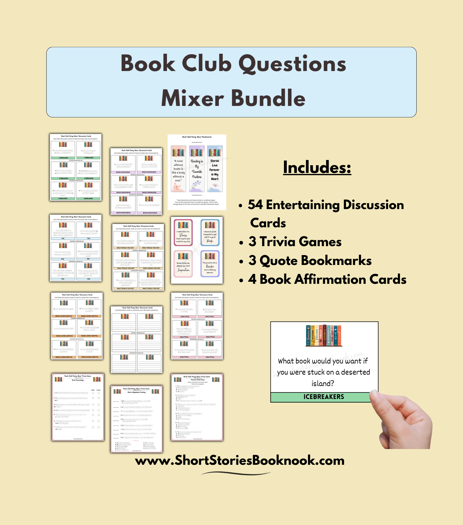 Book Club Questions Mixer Bundle