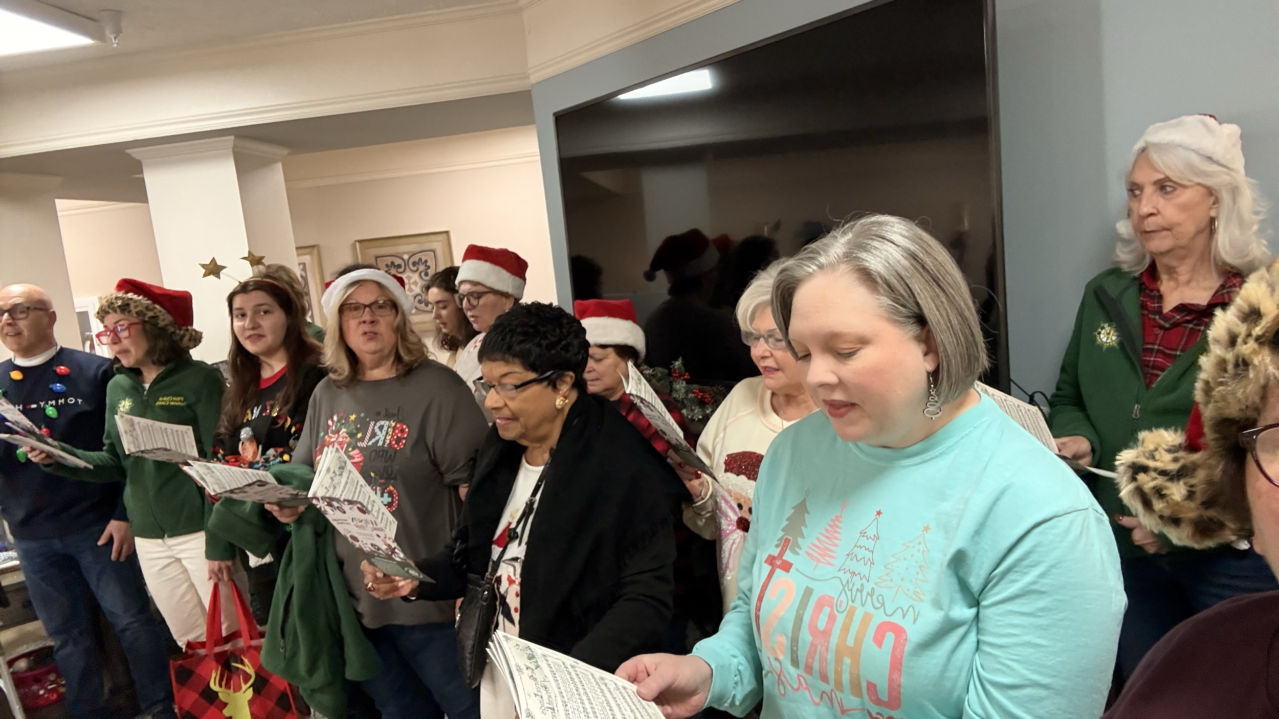 Singing for the residents at Charter Senior Living in Gallatin