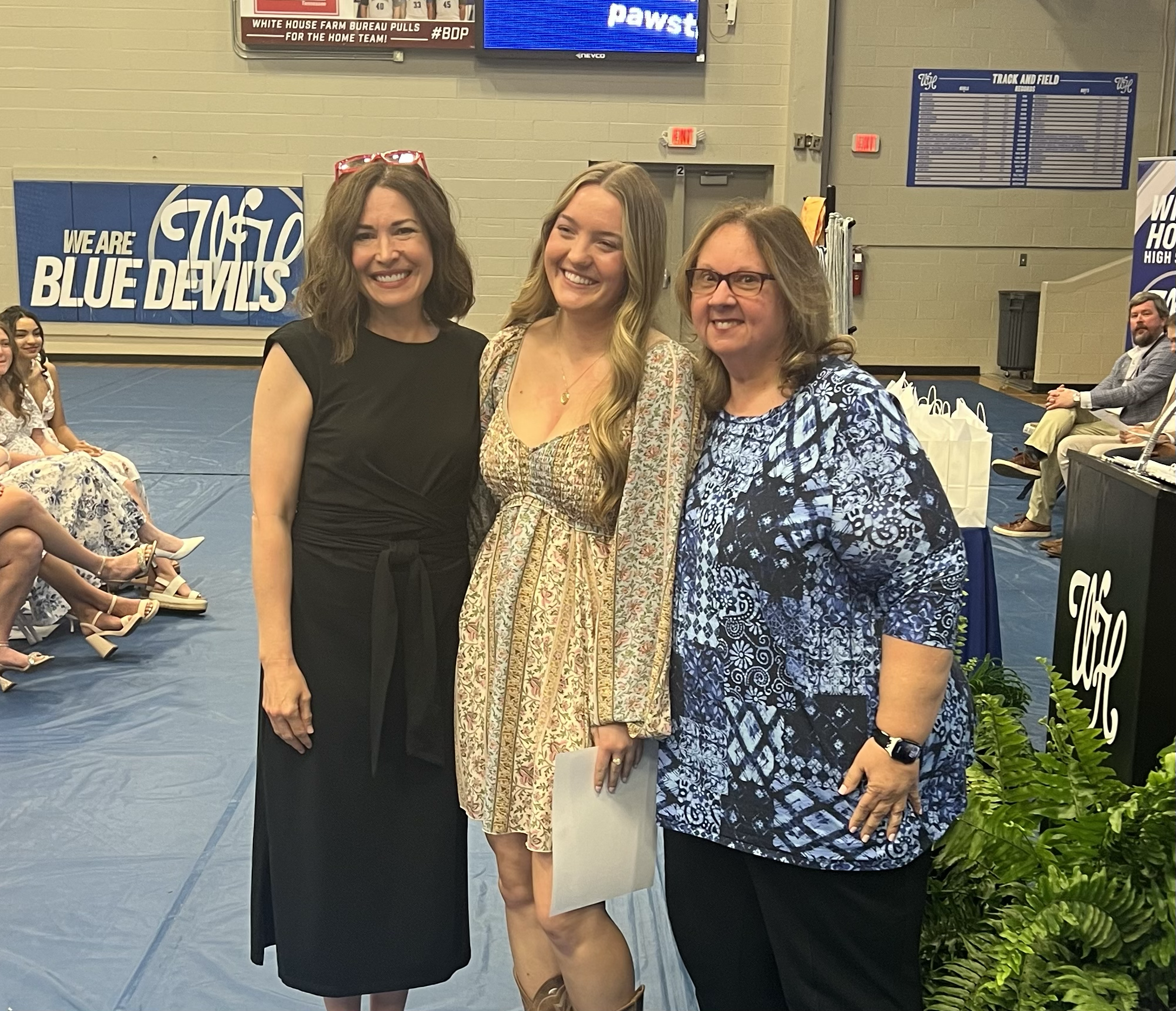 2025/2026 White House High School Healthcare Warrior Scholarship recipient, Brook-Lynn Perkins, with Pilot Club of Sumner County President, Ashley Grutter, and club Vice President, Karen Sword (5/12/26)
