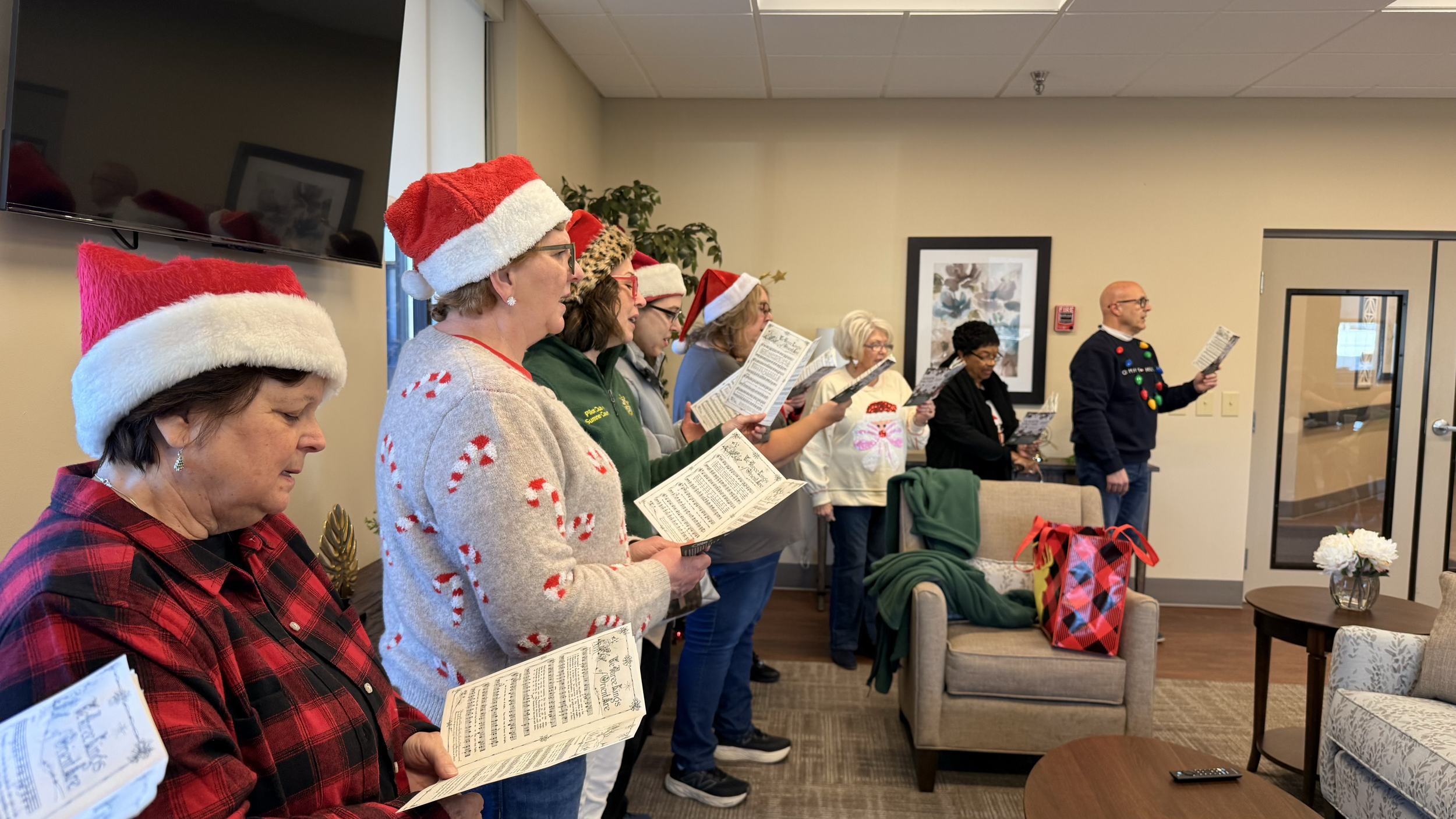 Singing for the residents at Christian Towers in Gallatin