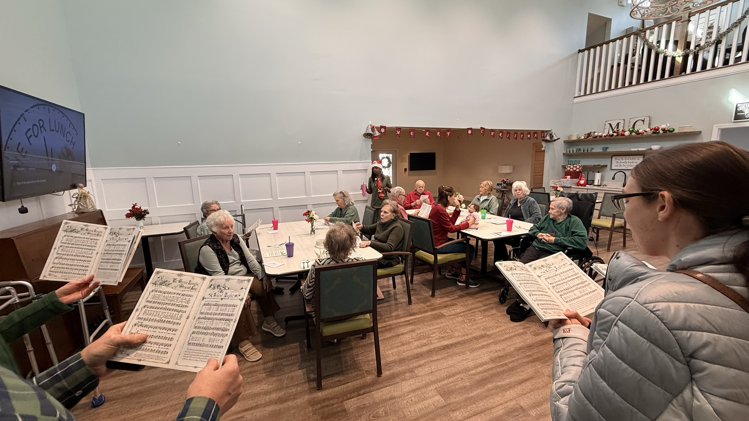 Singing at Maple Cottage of Hendersonville
