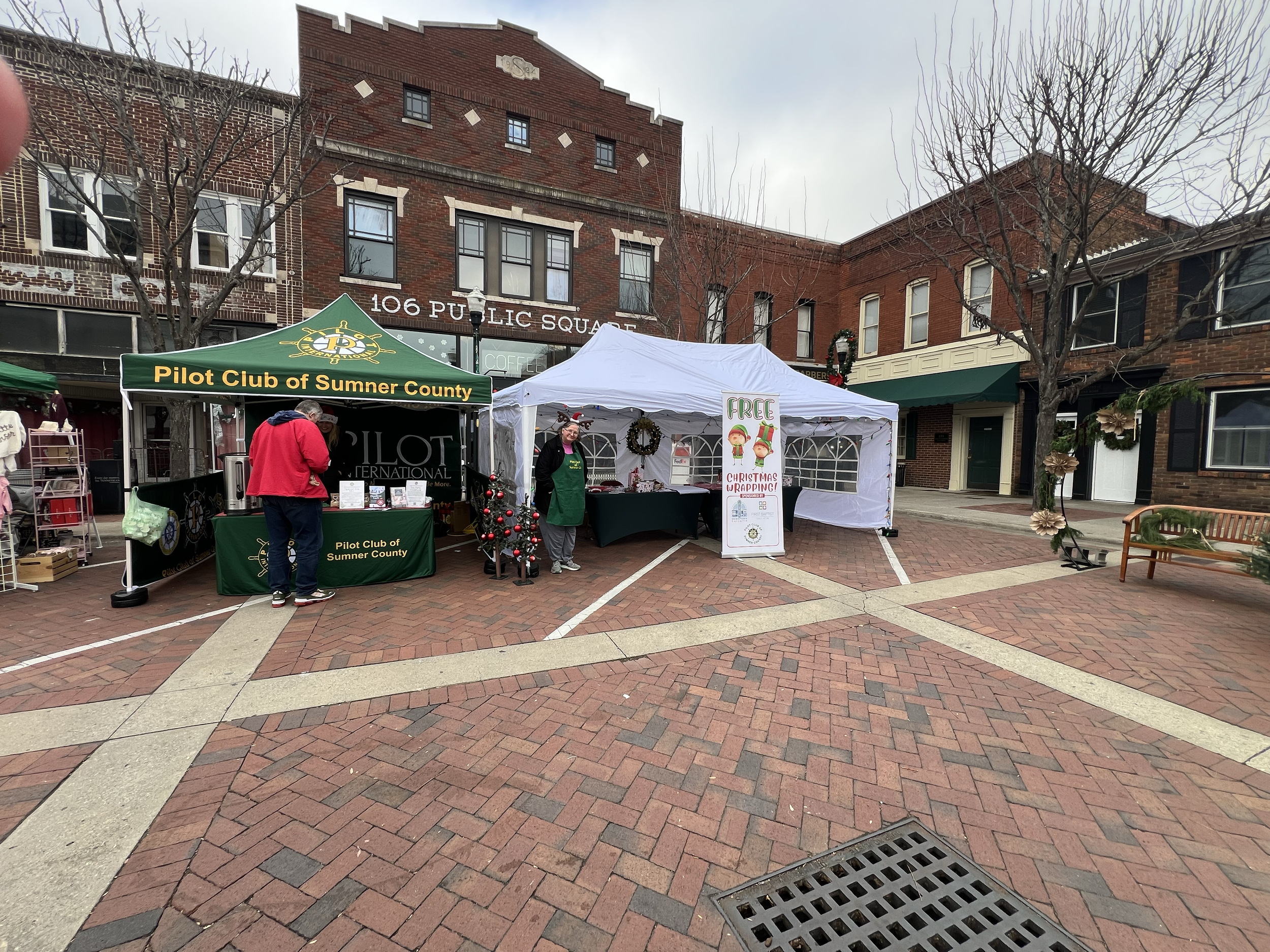A beautiful day on the Square for a Merry Little Christmas Market!