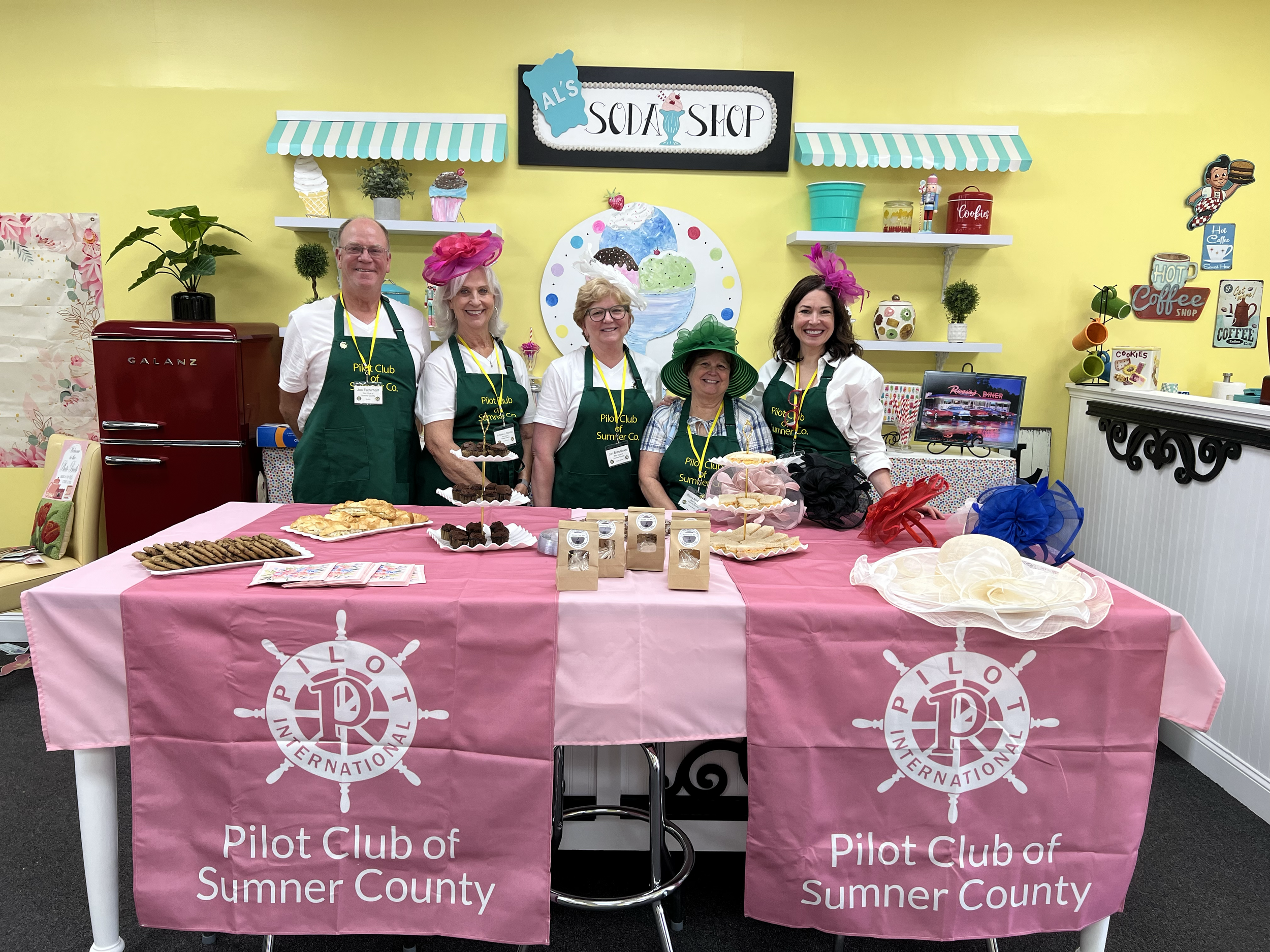 Our "Pilots" hard at work at our Tea Party at Veranda Ministries