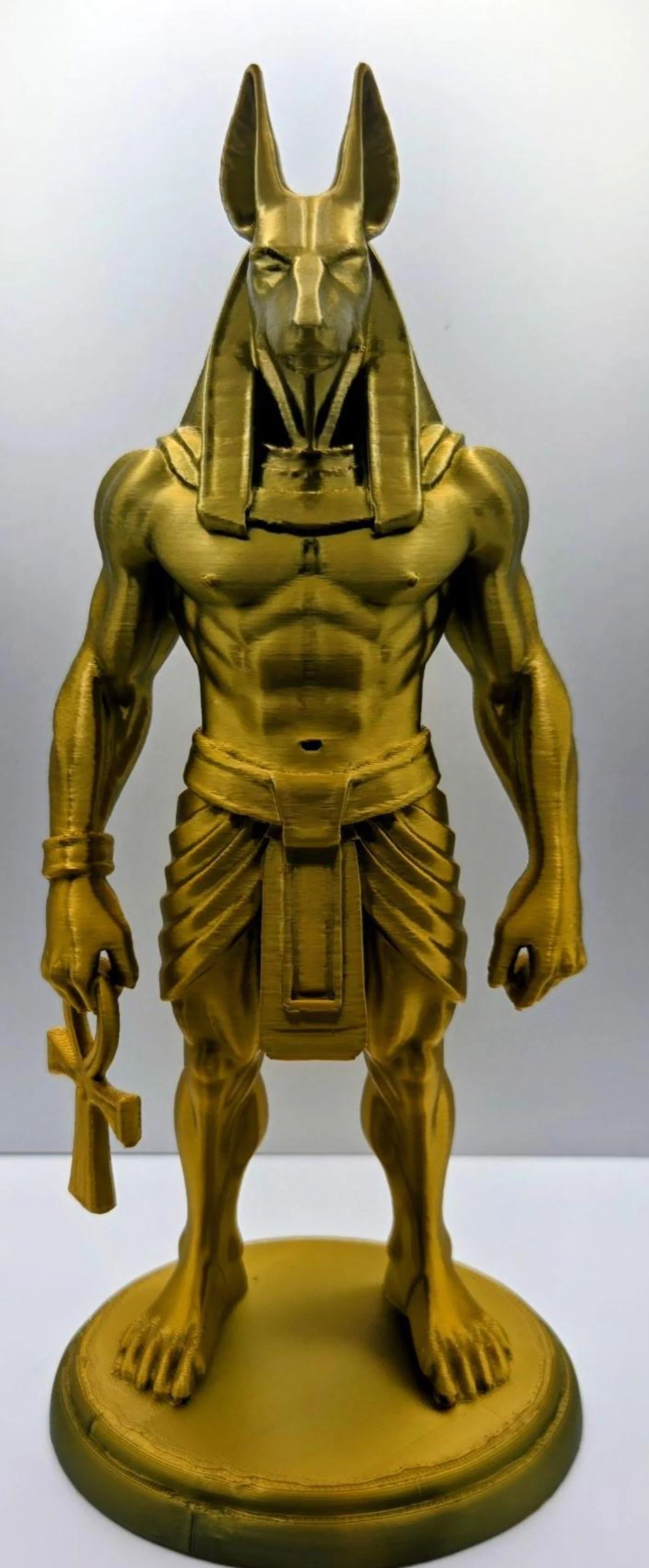 Golden Anubis Egyptian God Statue