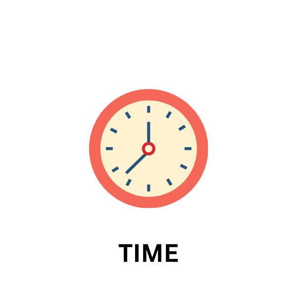 An analog clock showing 12:35.