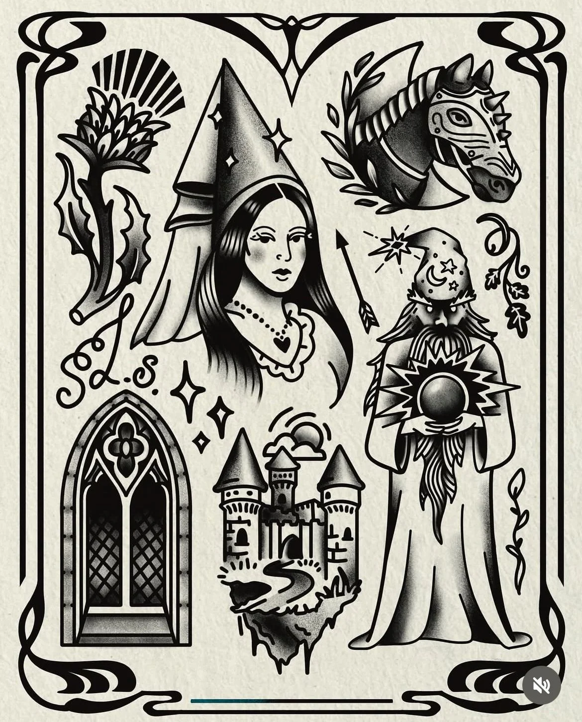 Medieval Babe Flash Print